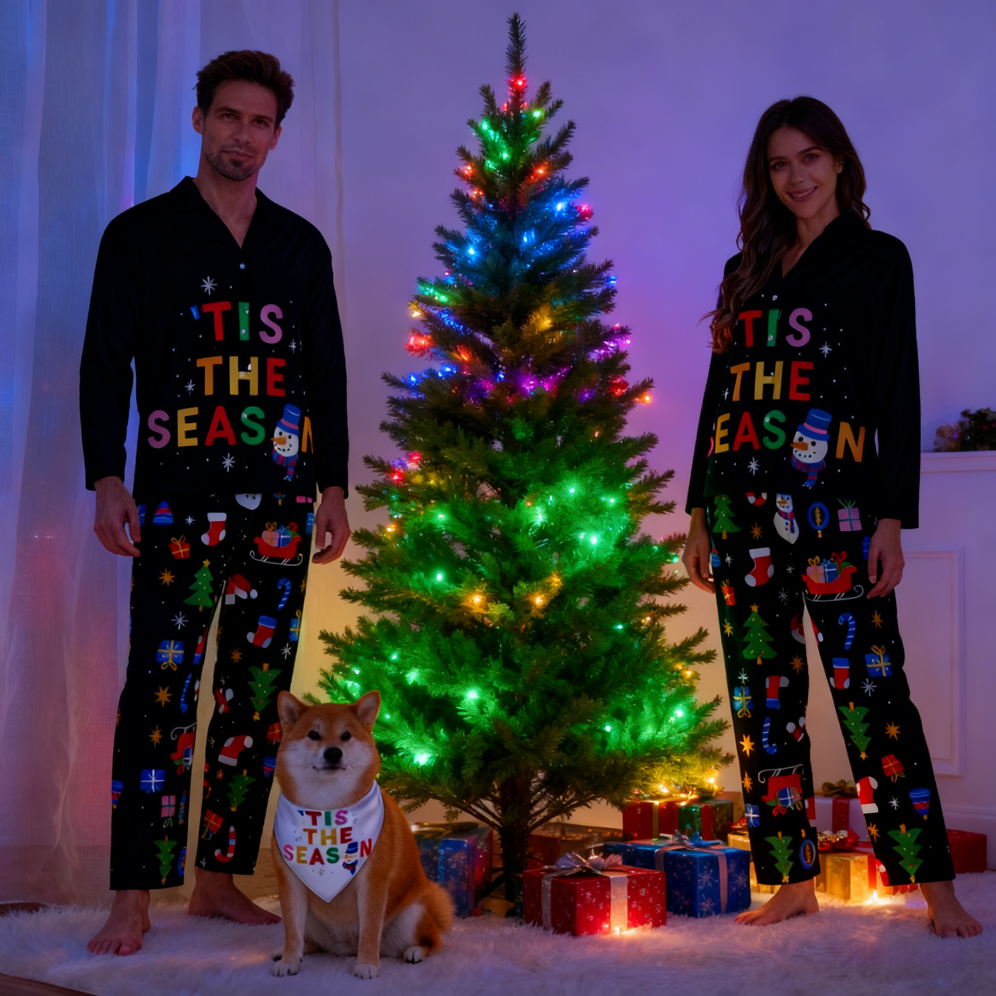 Holiday Tis The Season Matching Pajamas