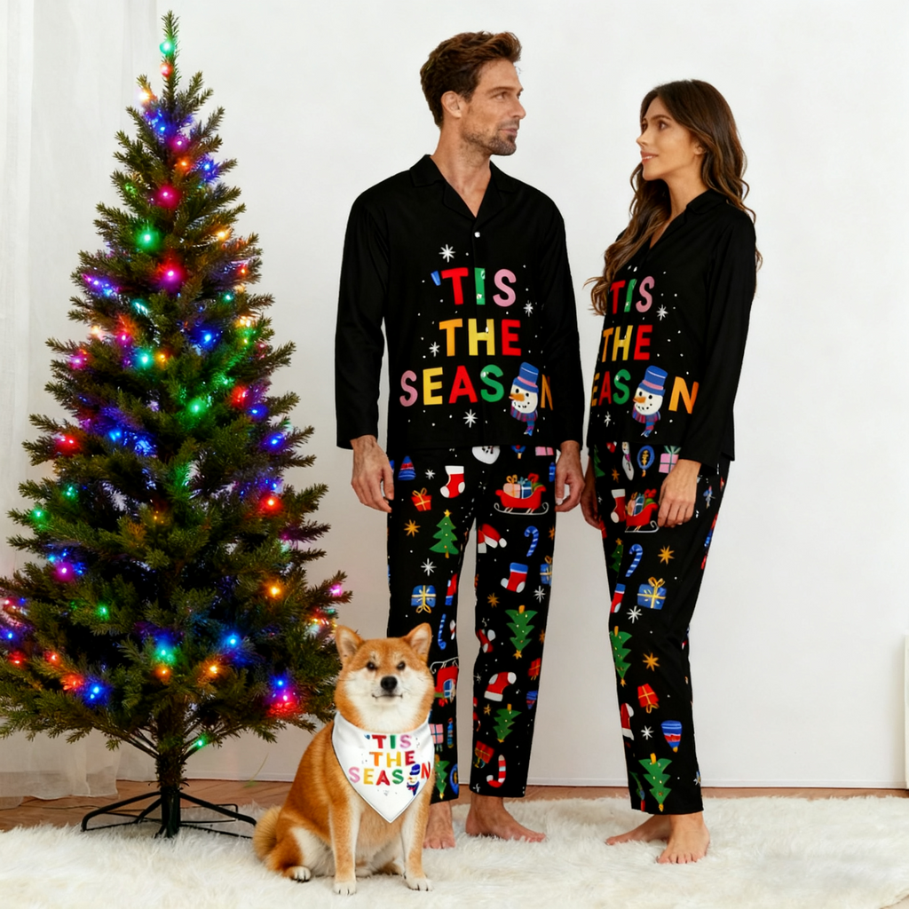 Holiday Tis The Season Matching Pajamas