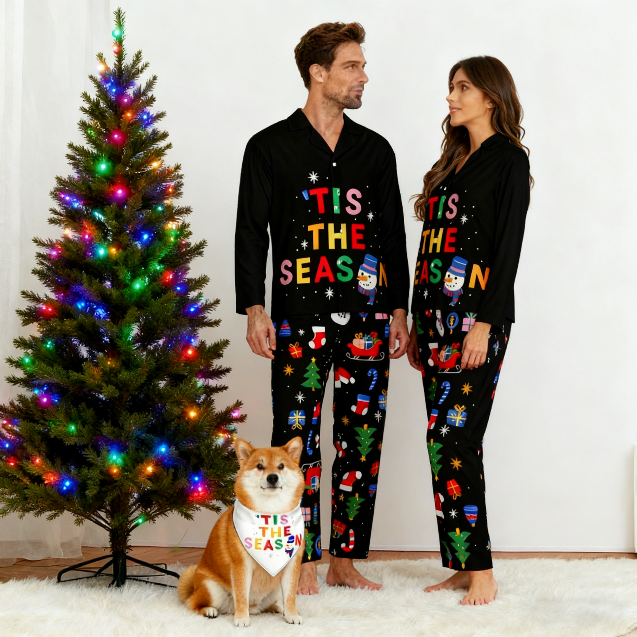 Holiday Tis The Season Matching Pajamas