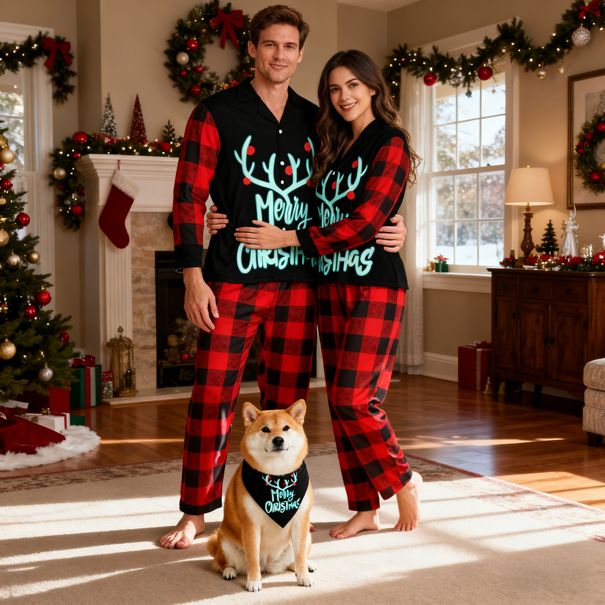 Holiday Reindeer Matching Pajamas