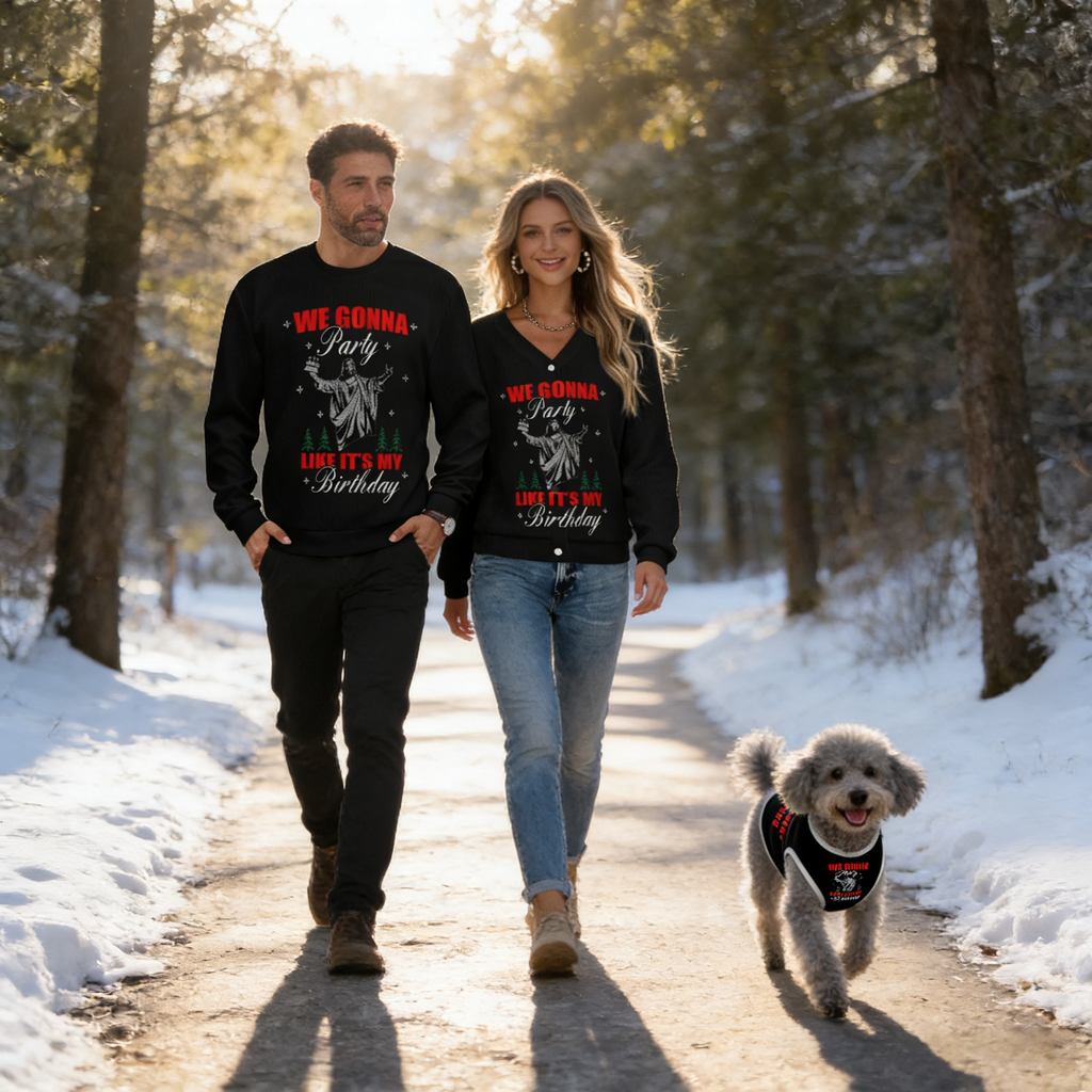 Birthday Party Santa Sweater