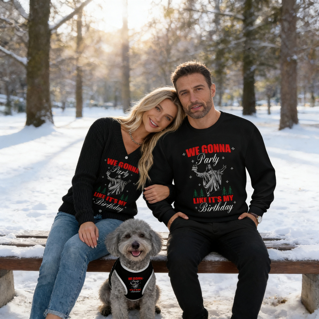 Birthday Party Santa Sweater