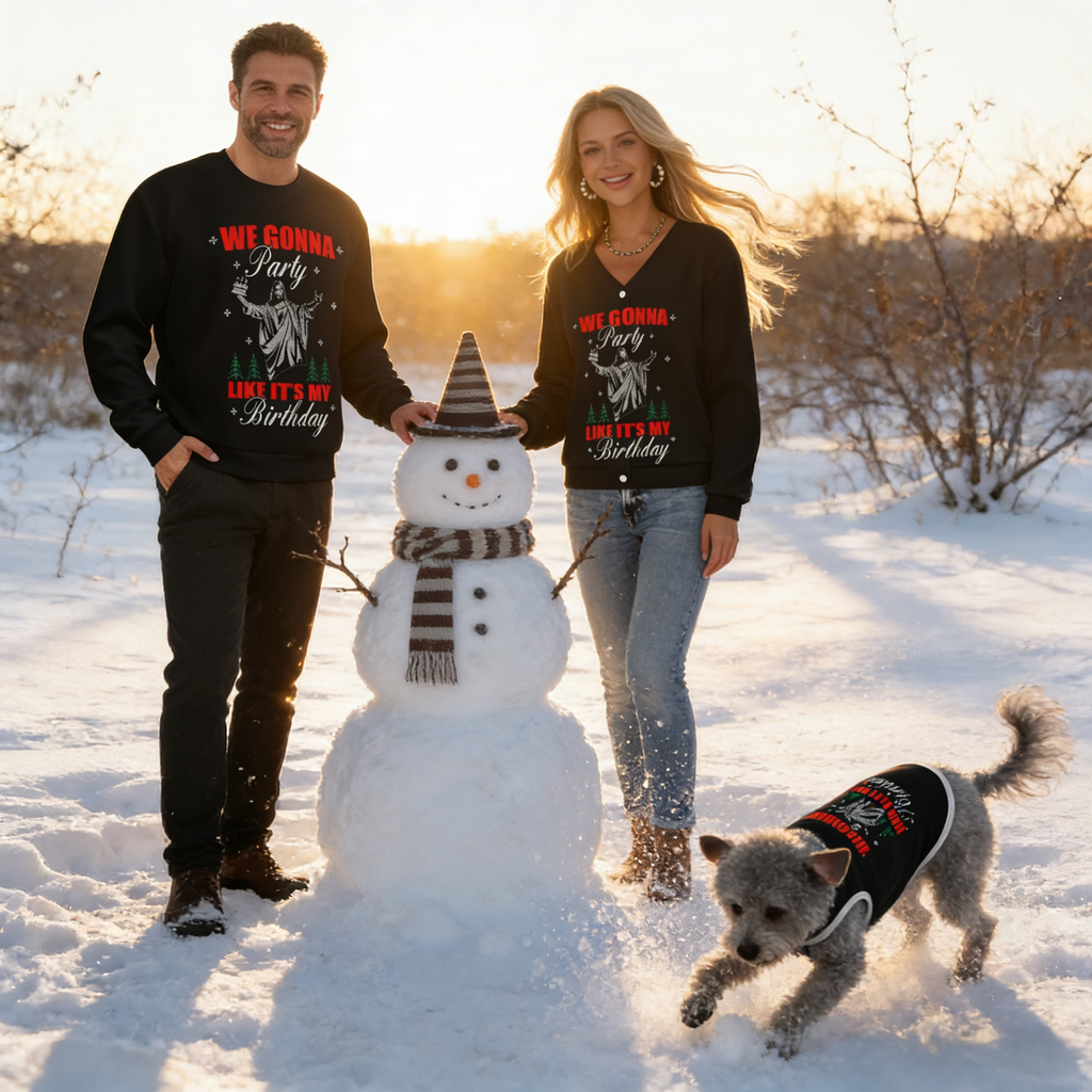 Birthday Party Santa Sweater