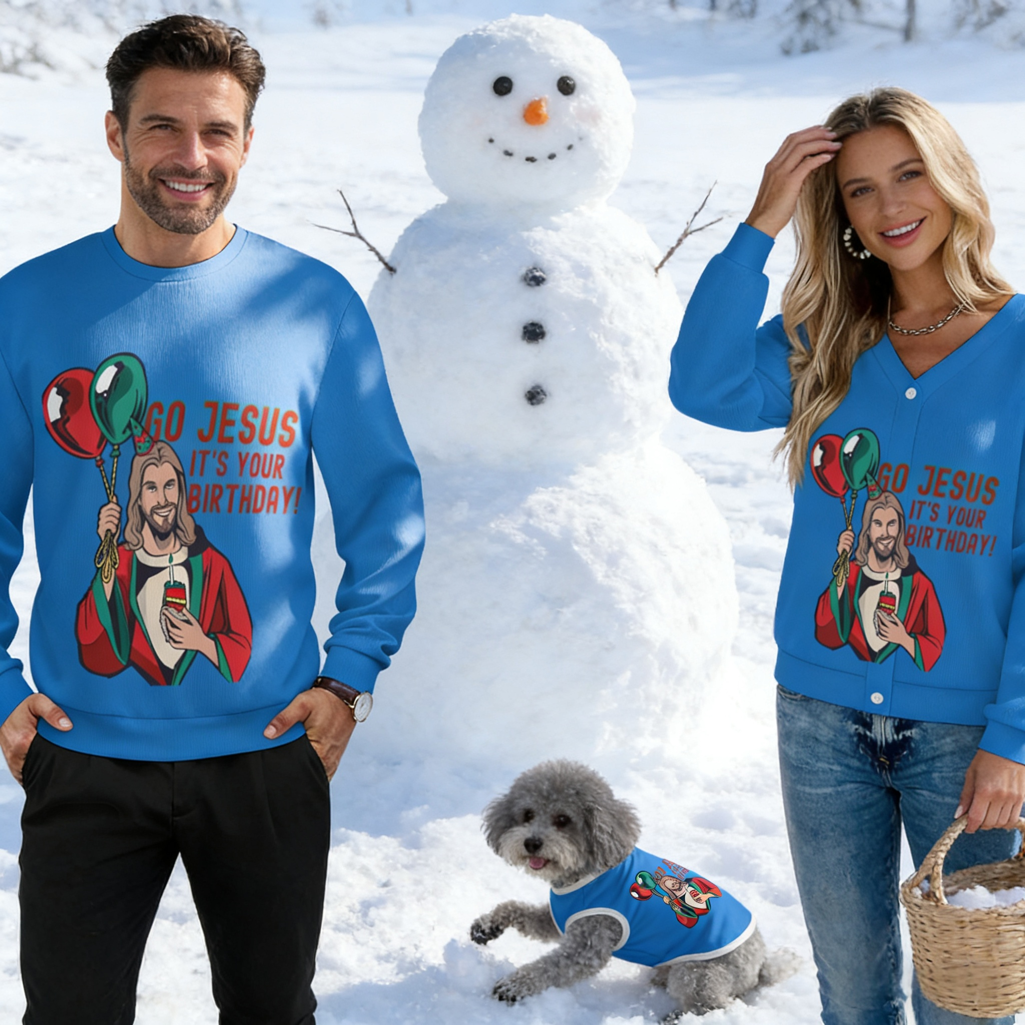 Go Jesus Merry Birthday Sweater