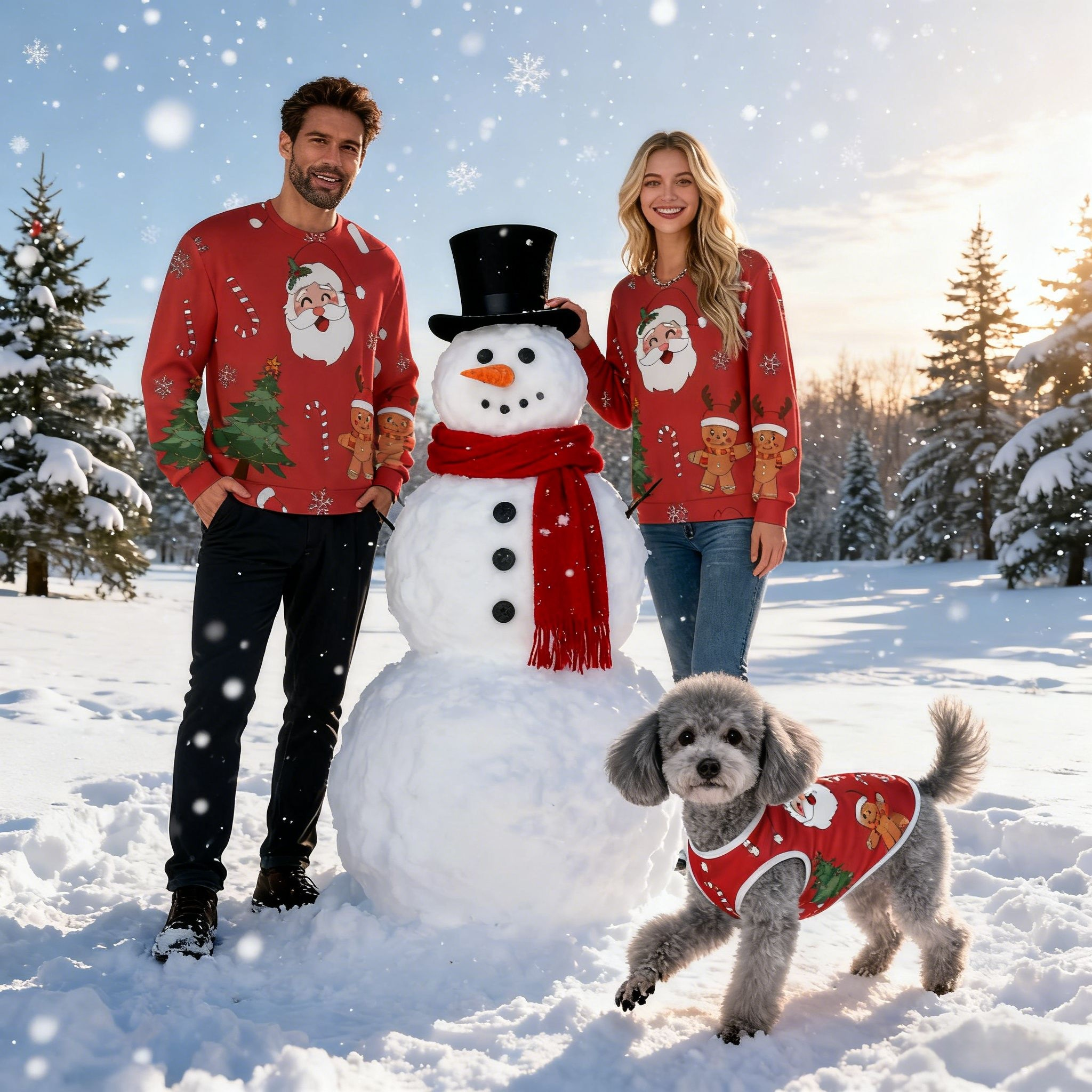 Holiday Santa Gingerbread Sweater