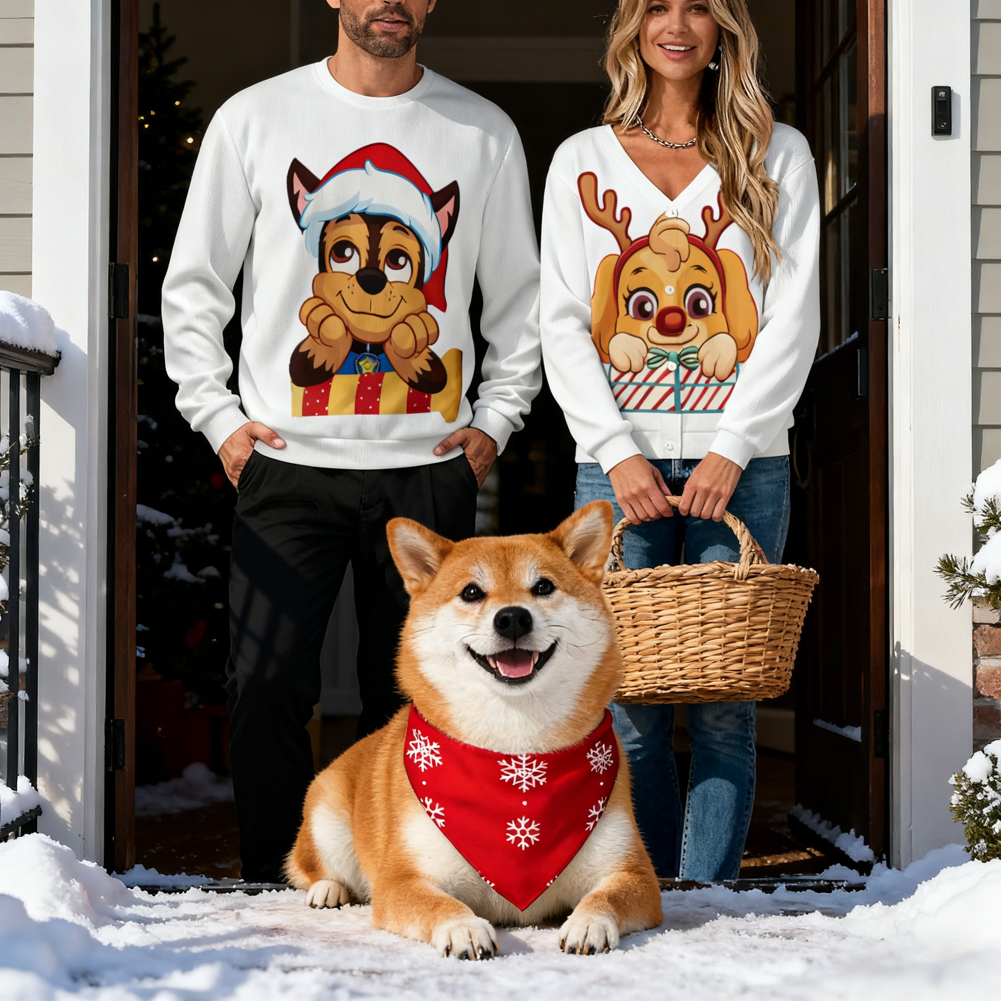 Holiday Cute Puppy Christmas Sweater
