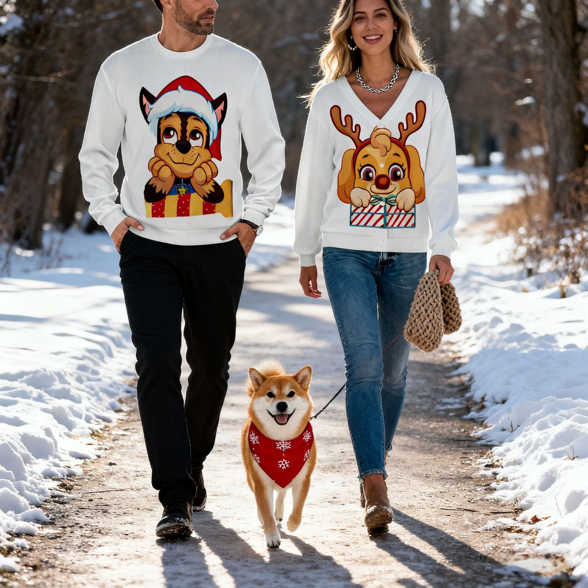 Holiday Cute Puppy Christmas Sweater