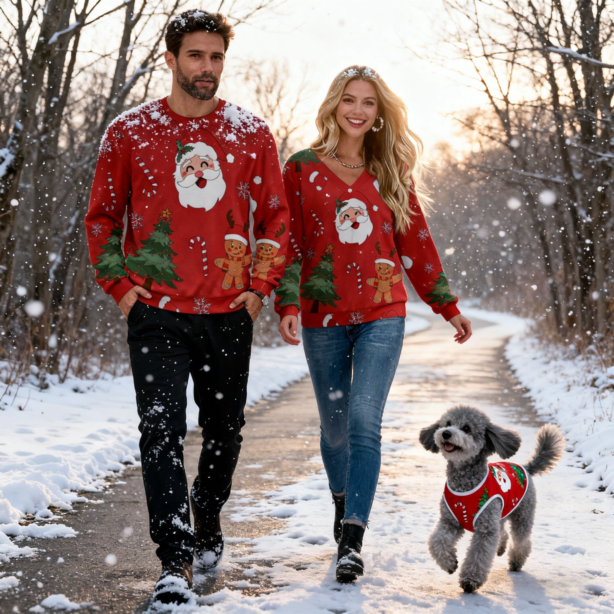 Holiday Santa Gingerbread Sweater
