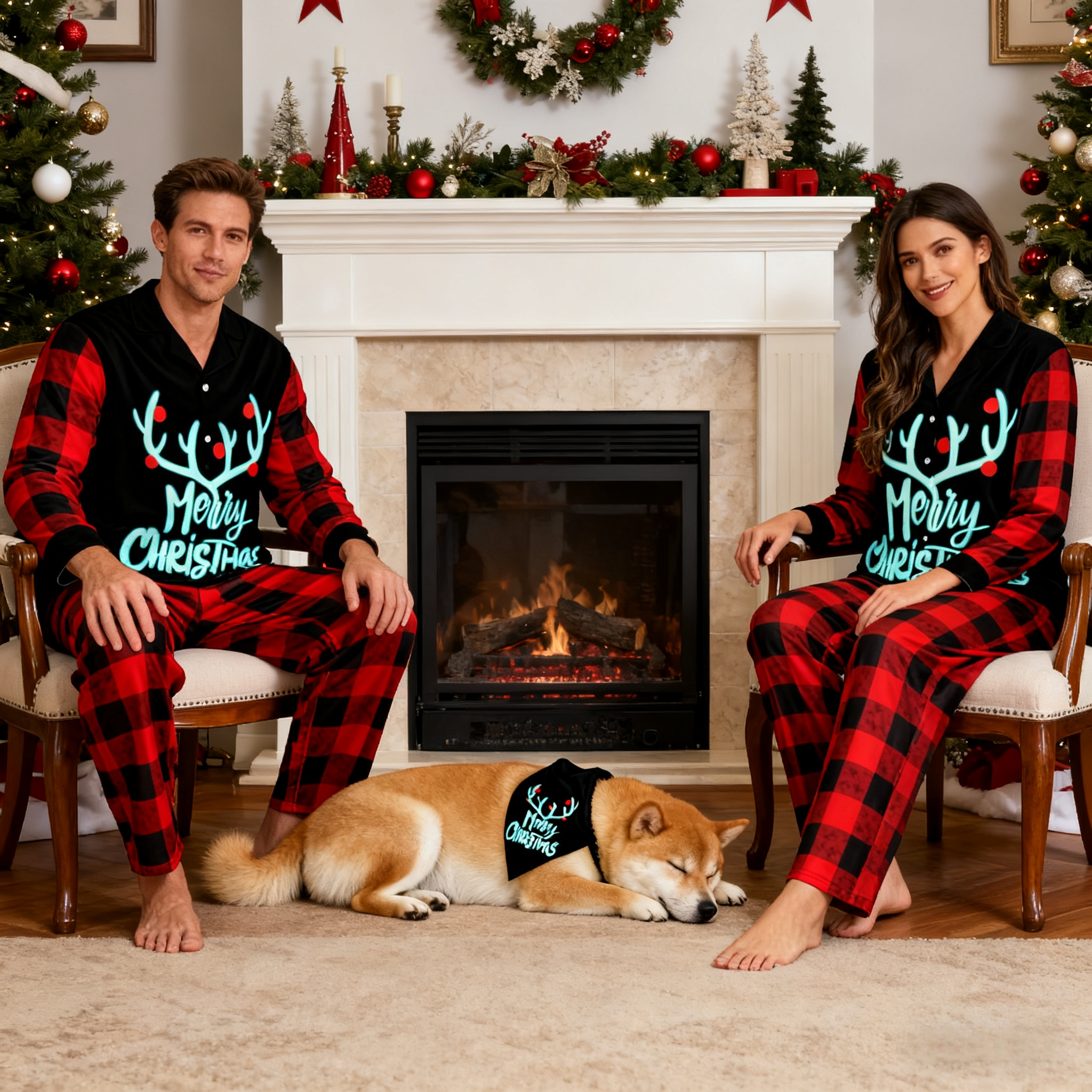 Holiday Reindeer Matching Pajamas