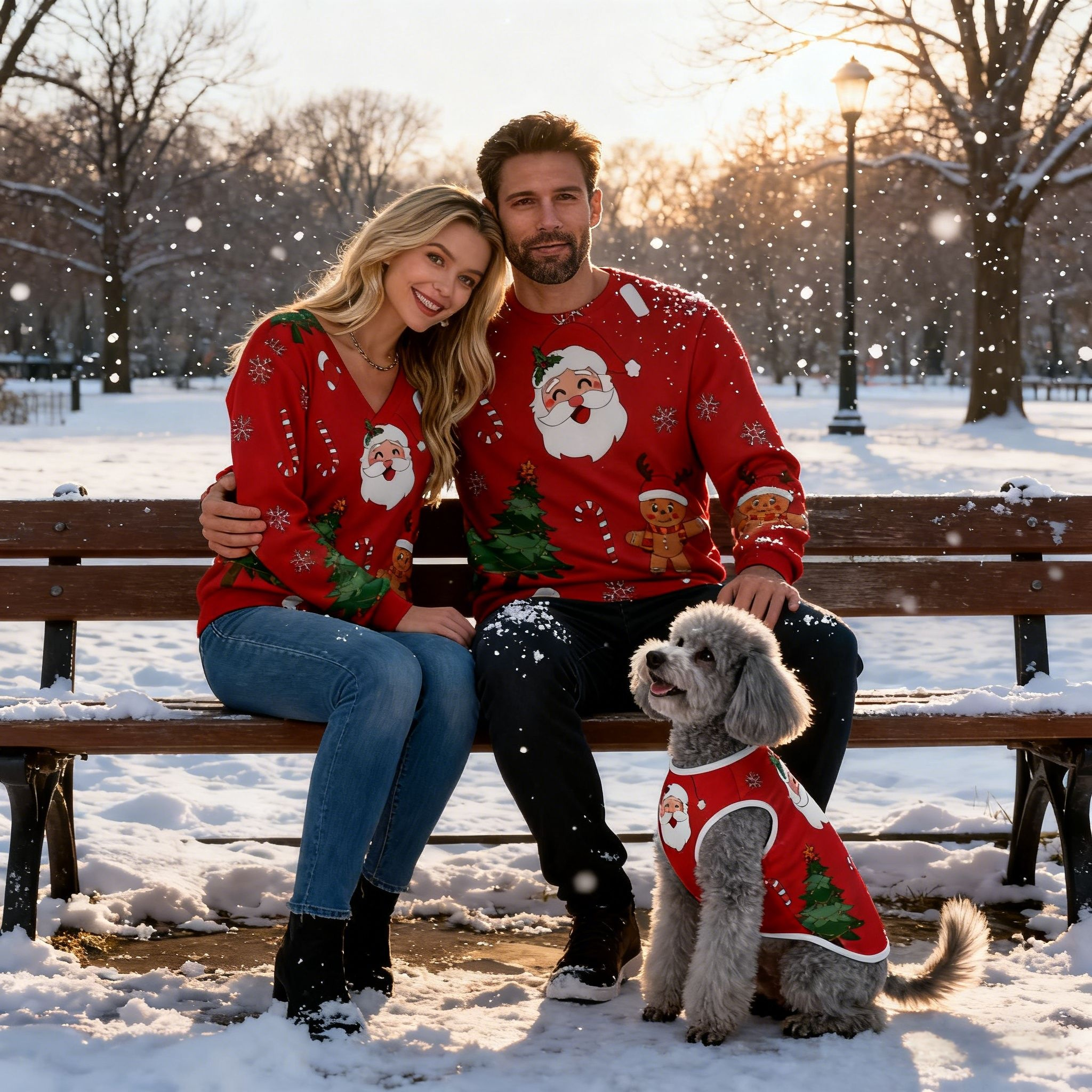 Holiday Santa Gingerbread Sweater
