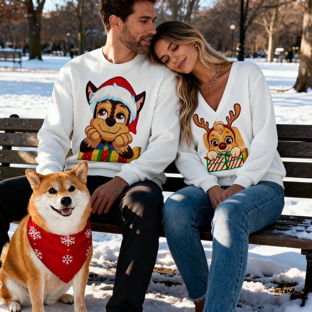 Holiday Cute Puppy Christmas Sweater
