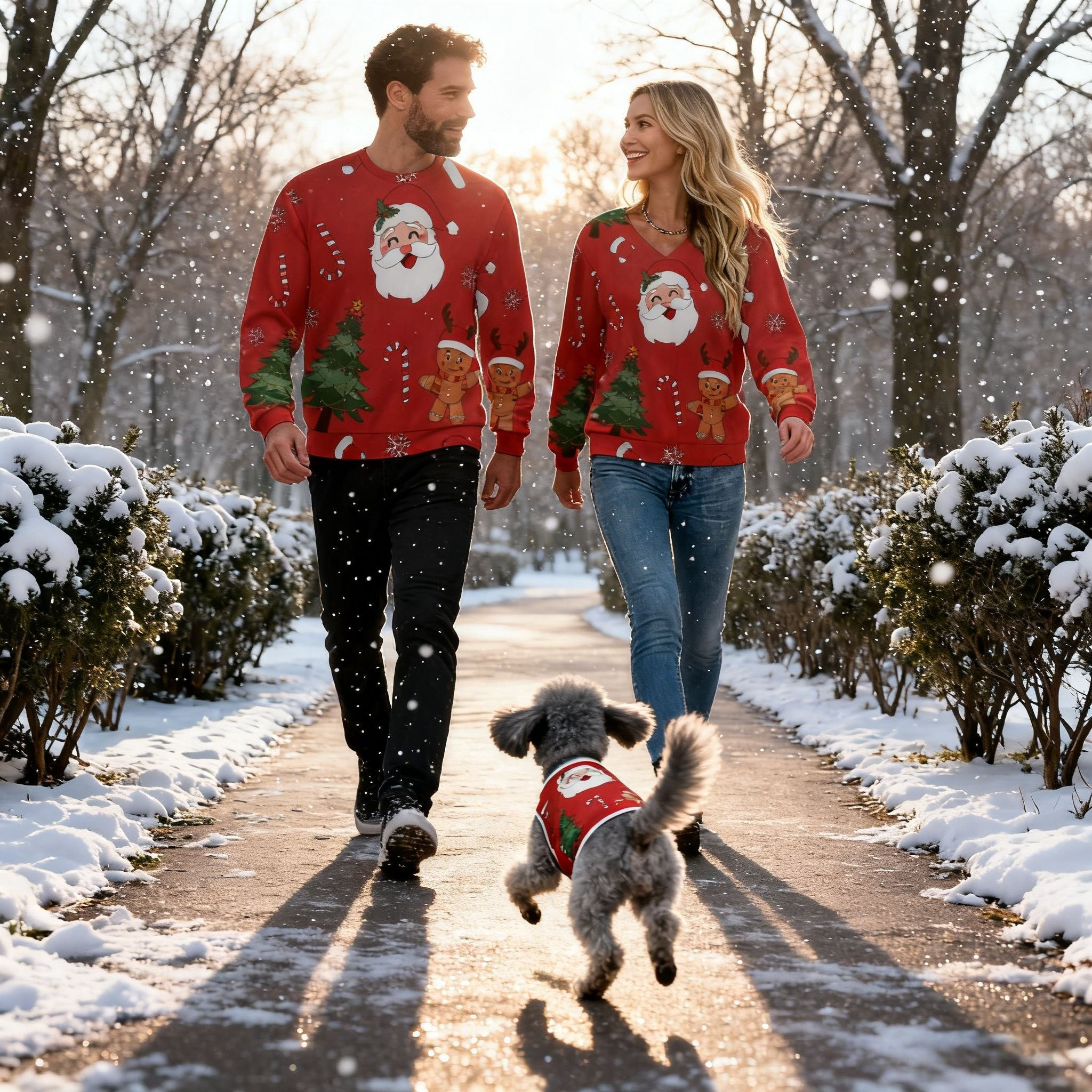 Holiday Santa Gingerbread Sweater