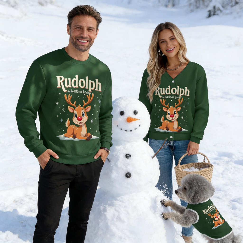 Rudolph Winter Sparkle Matching Sweater