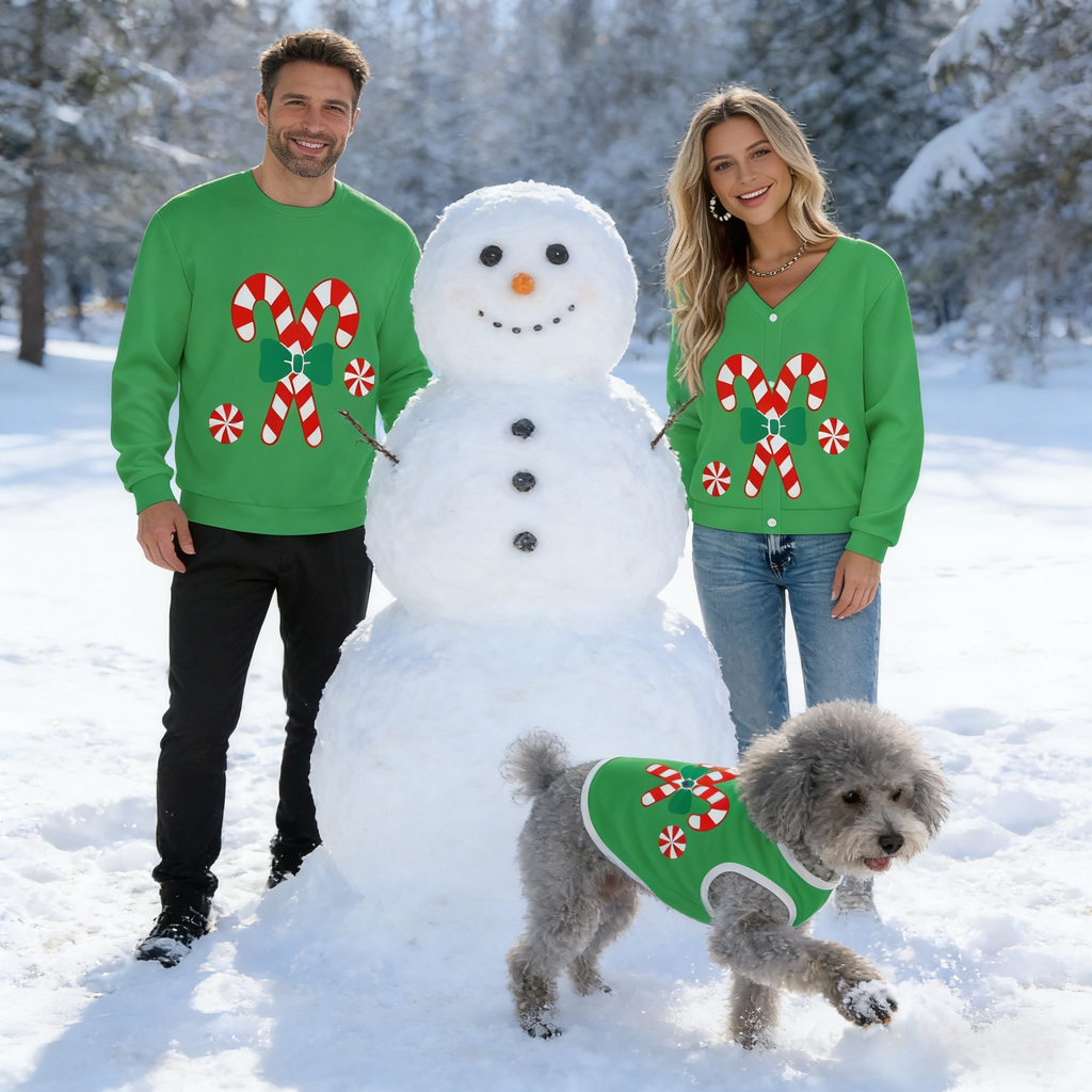 Candy Cane Cheer Matching Sweater