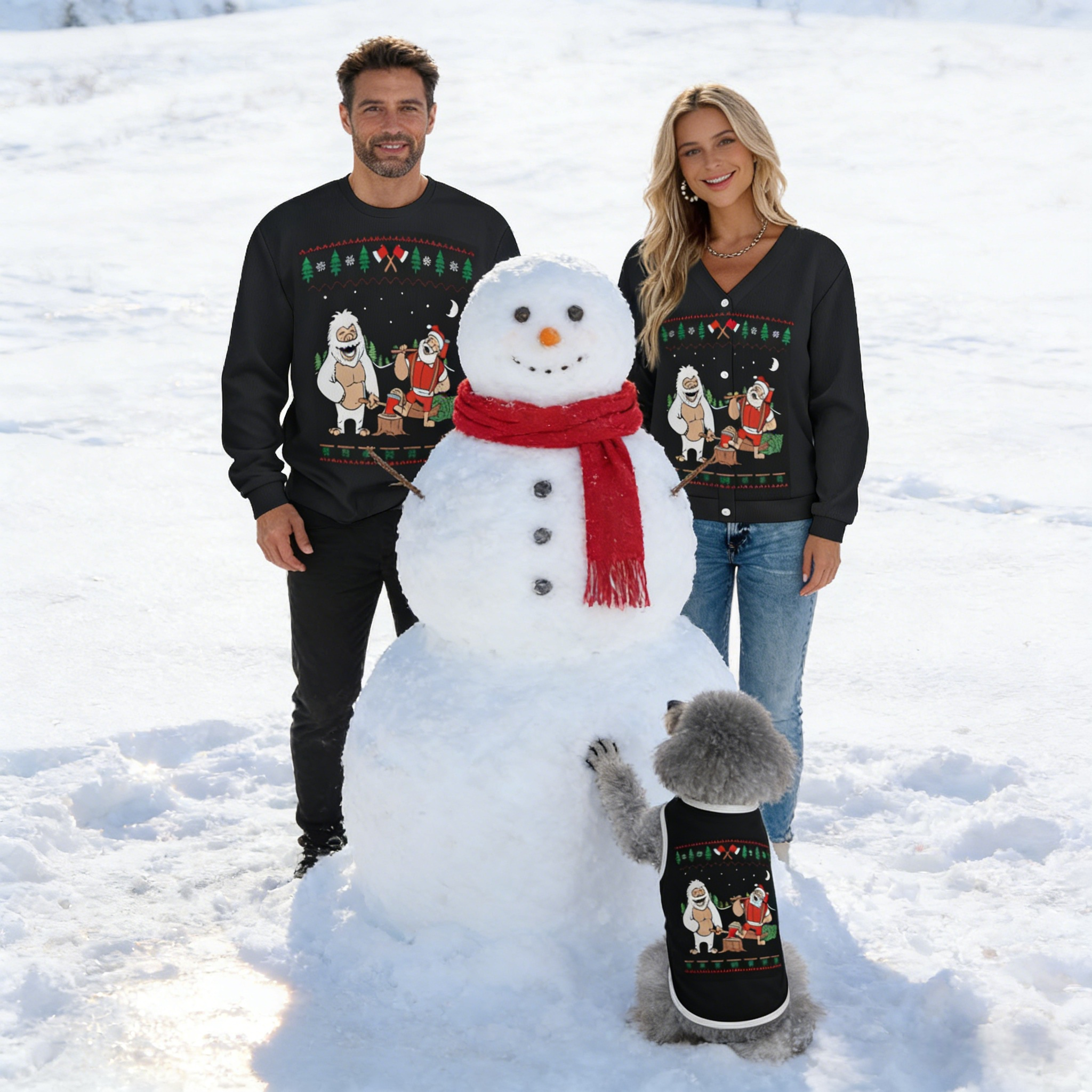 Yeti & Santa Winter Campfire Sweater
