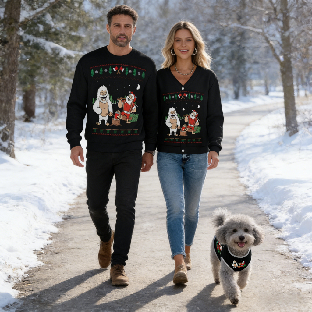 Yeti & Santa Winter Campfire Sweater