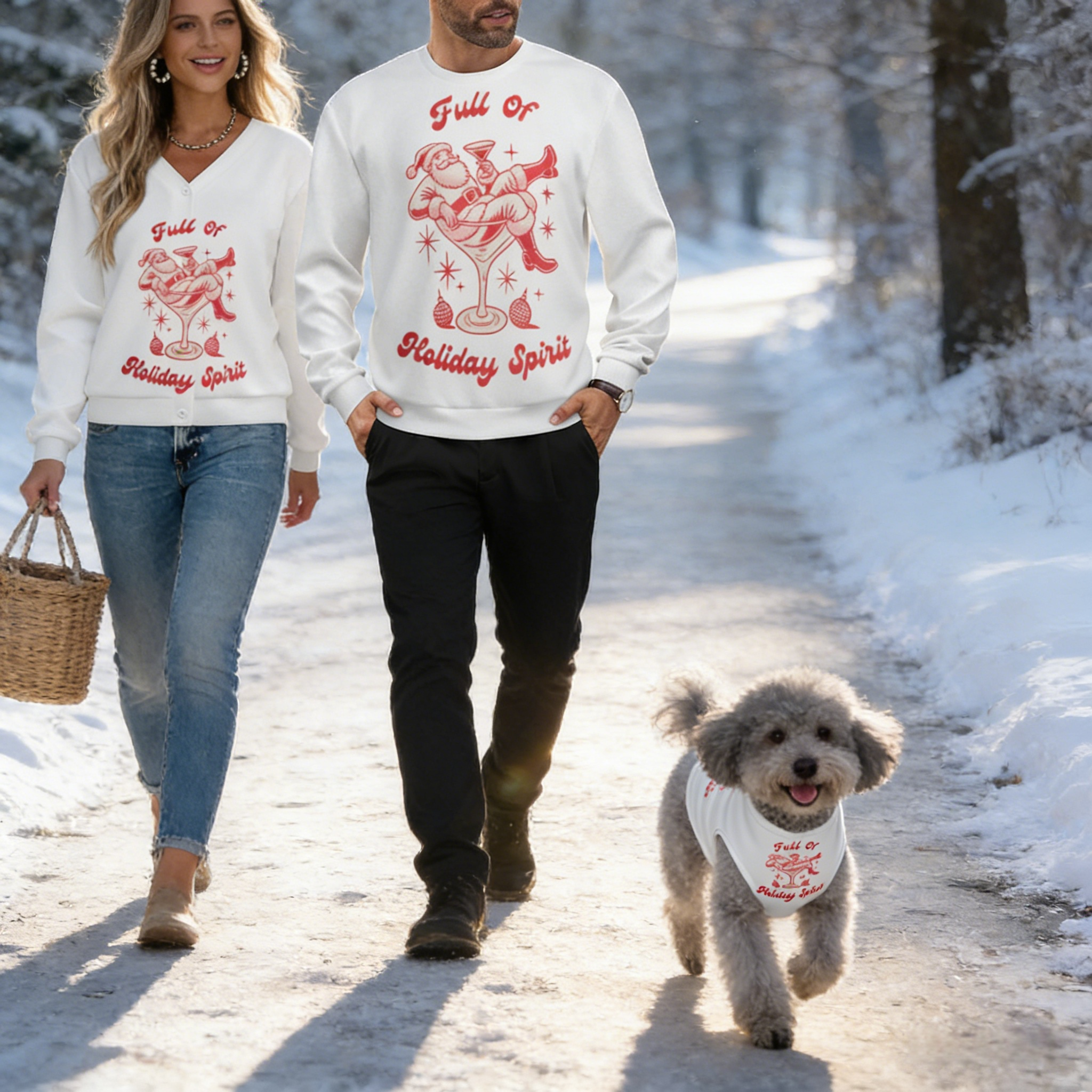 Holiday Cheer Martini Matching Sweater