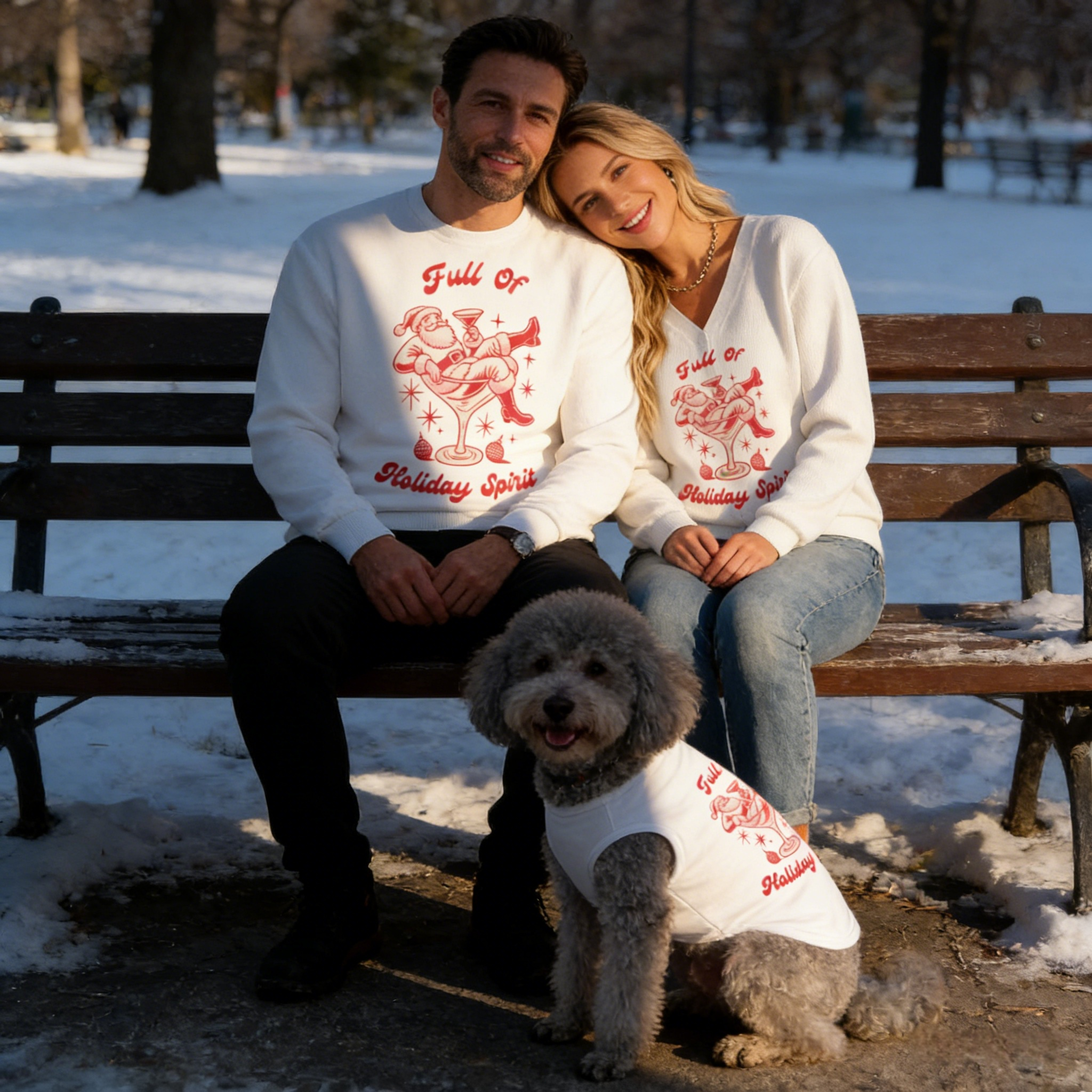 Holiday Cheer Martini Matching Sweater