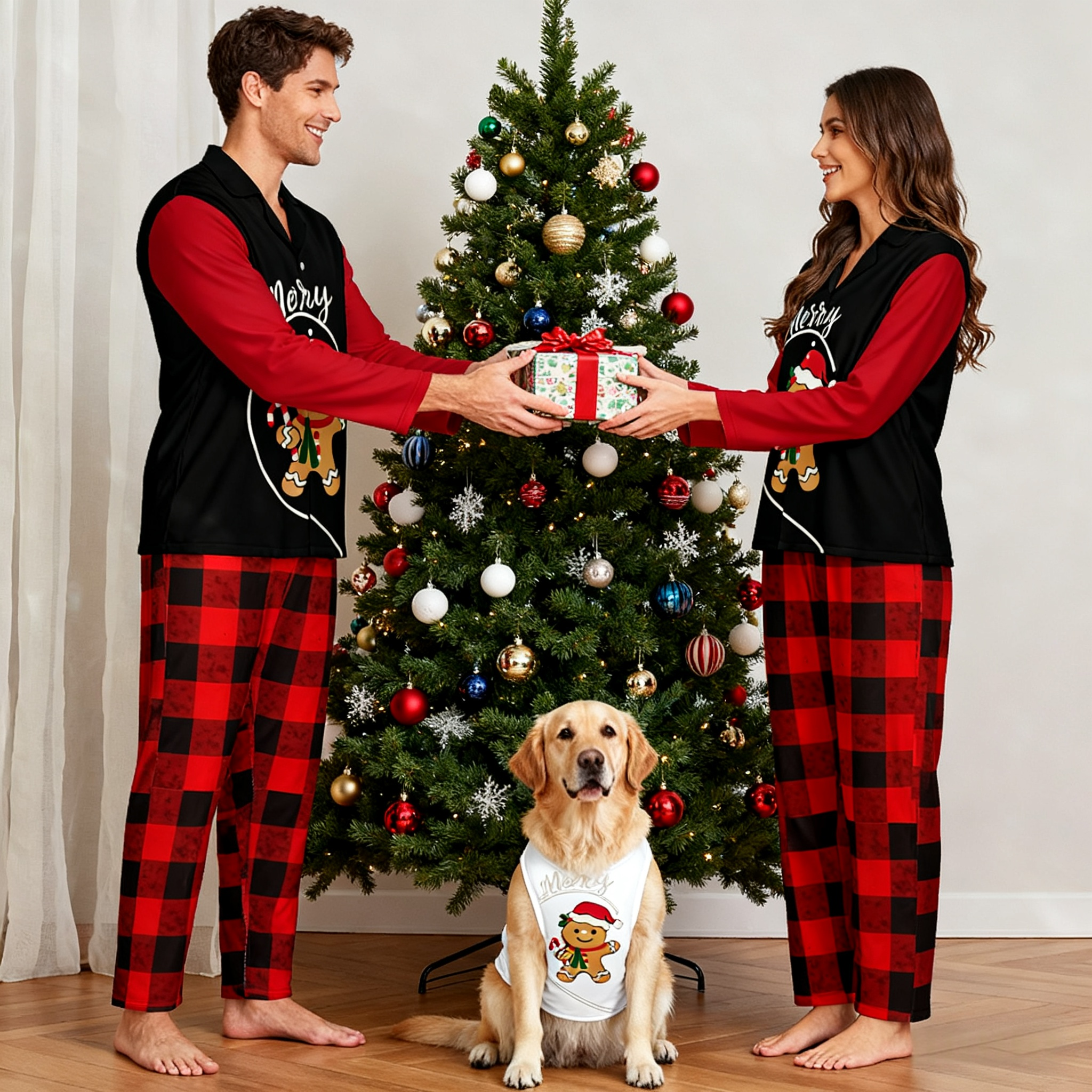 Holiday Gingerbread Joy Matching Pajamas