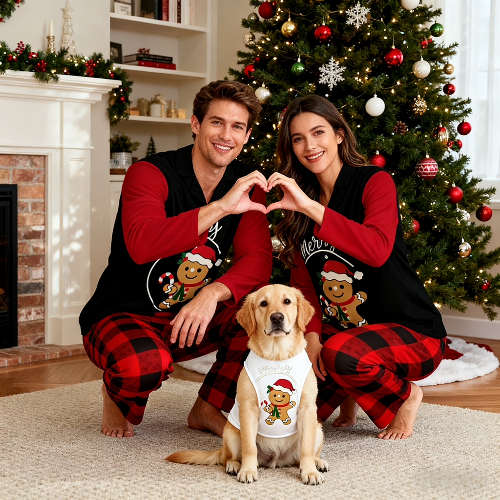 Holiday Gingerbread Joy Matching Pajamas
