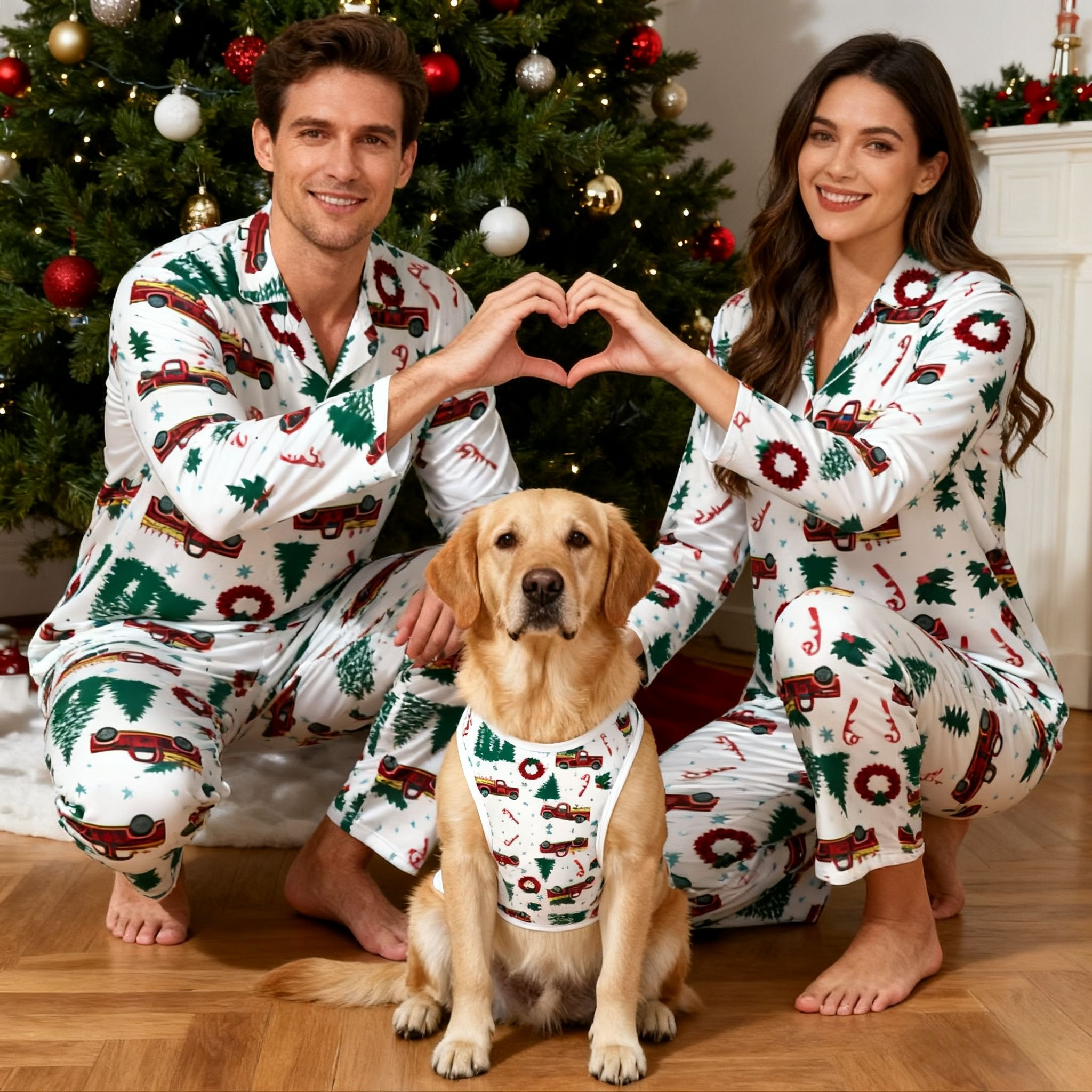 Holiday Christmas Truck Matching Pajamas