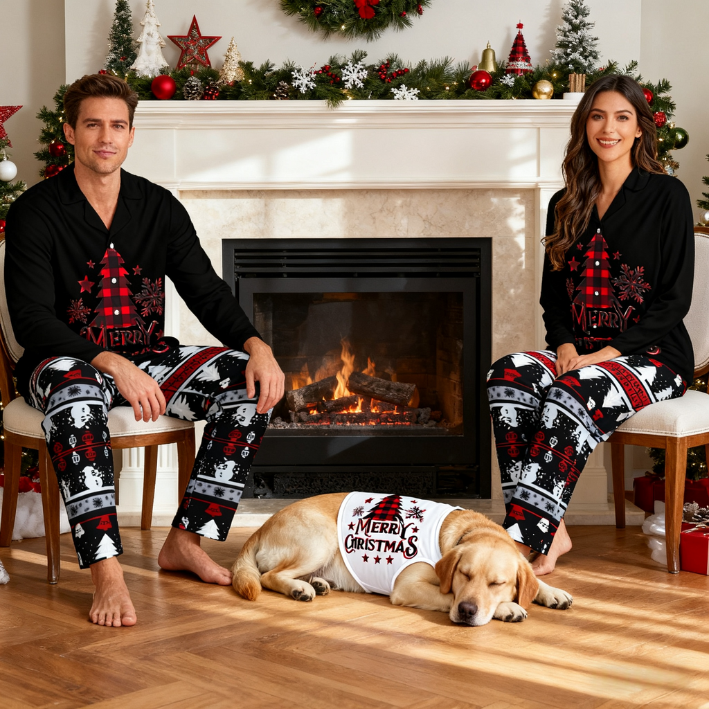 Holiday Christmas Tree Matching Pajamas