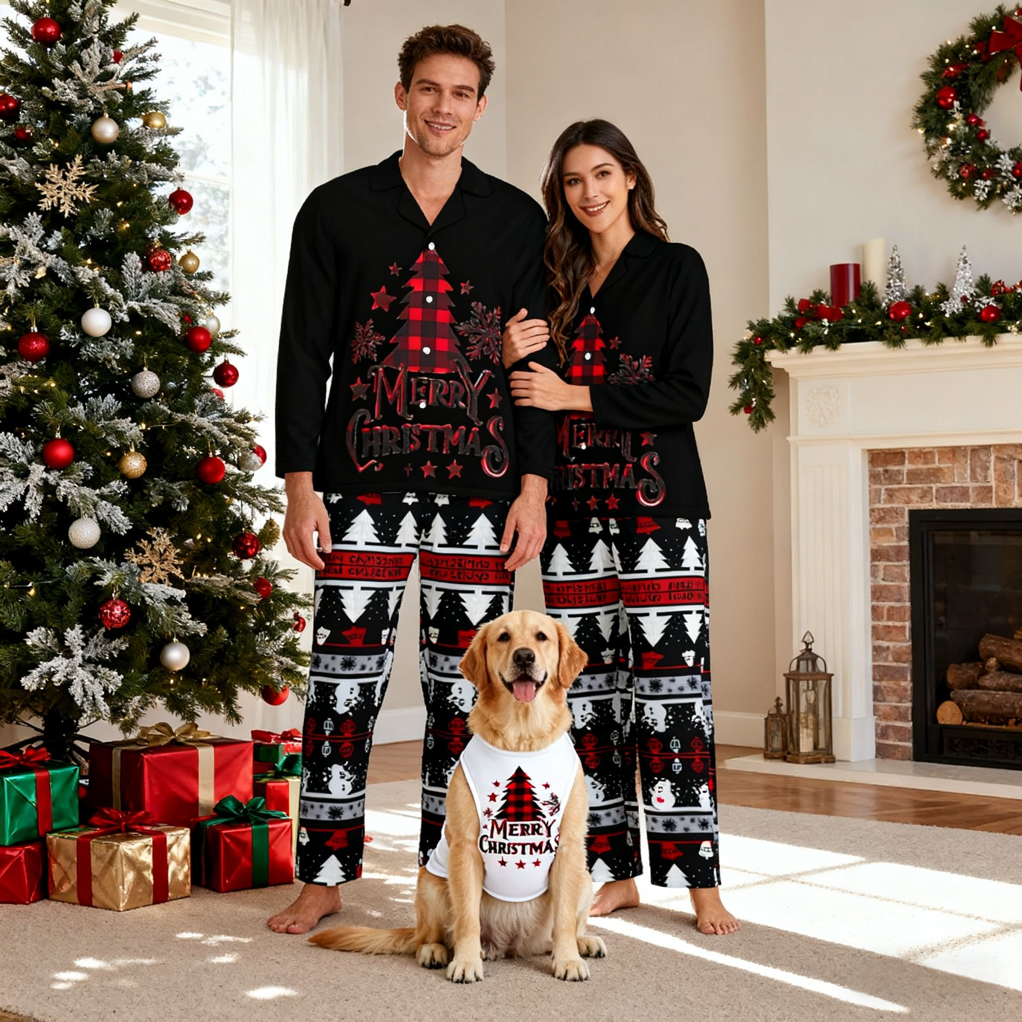 Holiday Christmas Tree Matching Pajamas