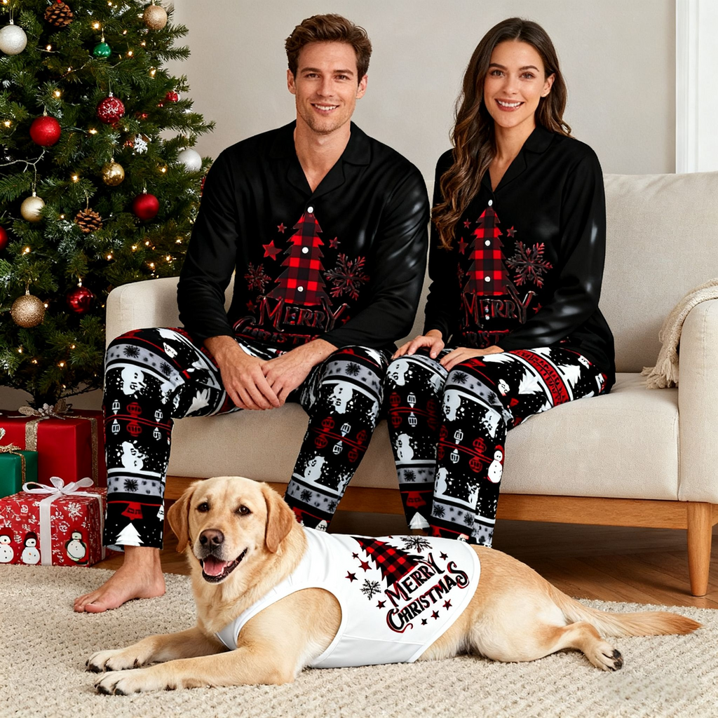Holiday Christmas Tree Matching Pajamas