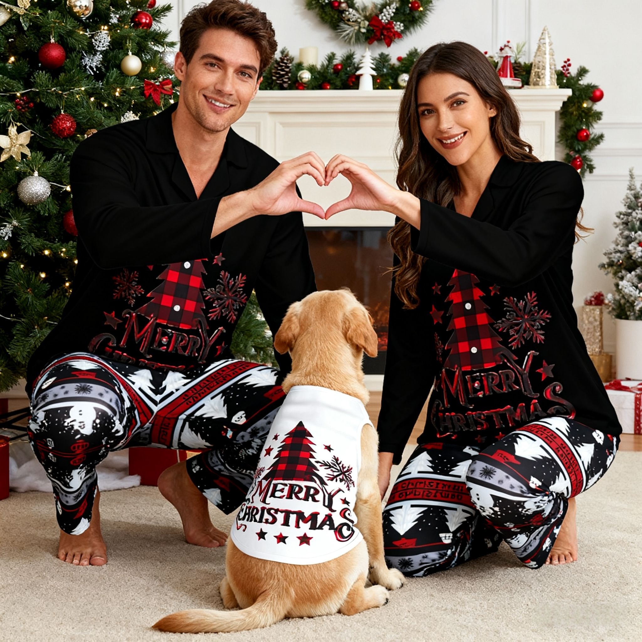 Holiday Christmas Tree Matching Pajamas