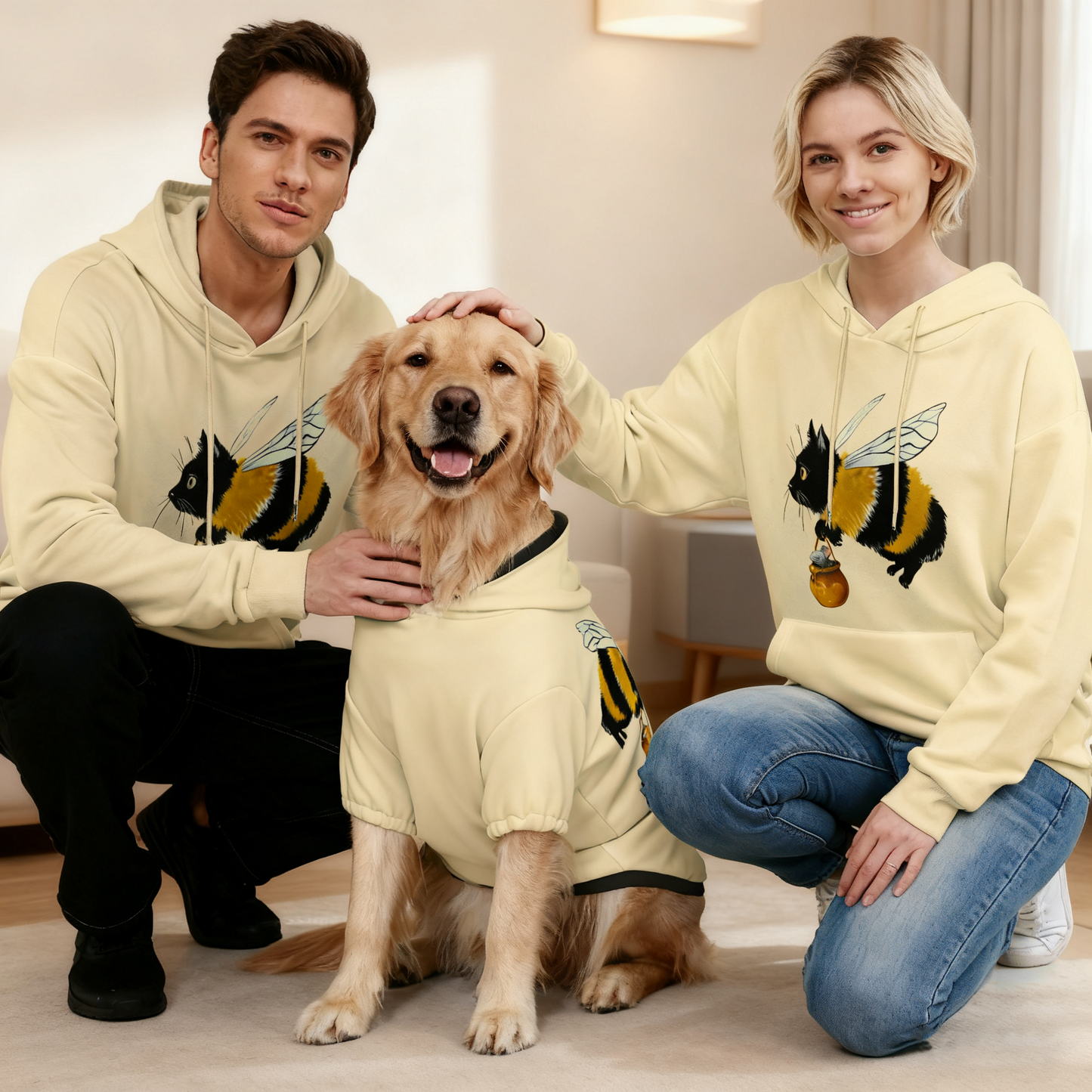 Bee Cat Dog Hoodie