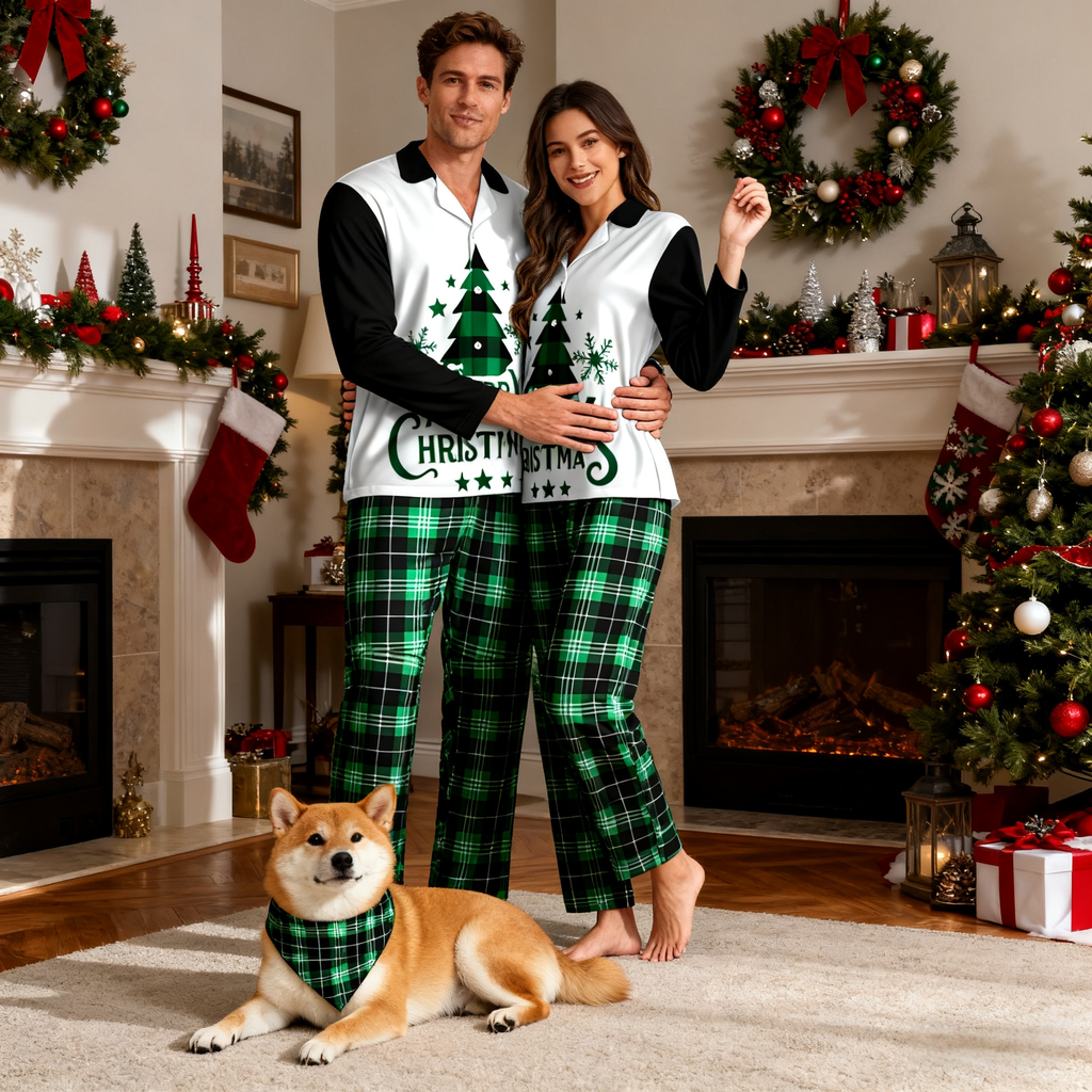 Holiday Green Tree Matching Pajamas