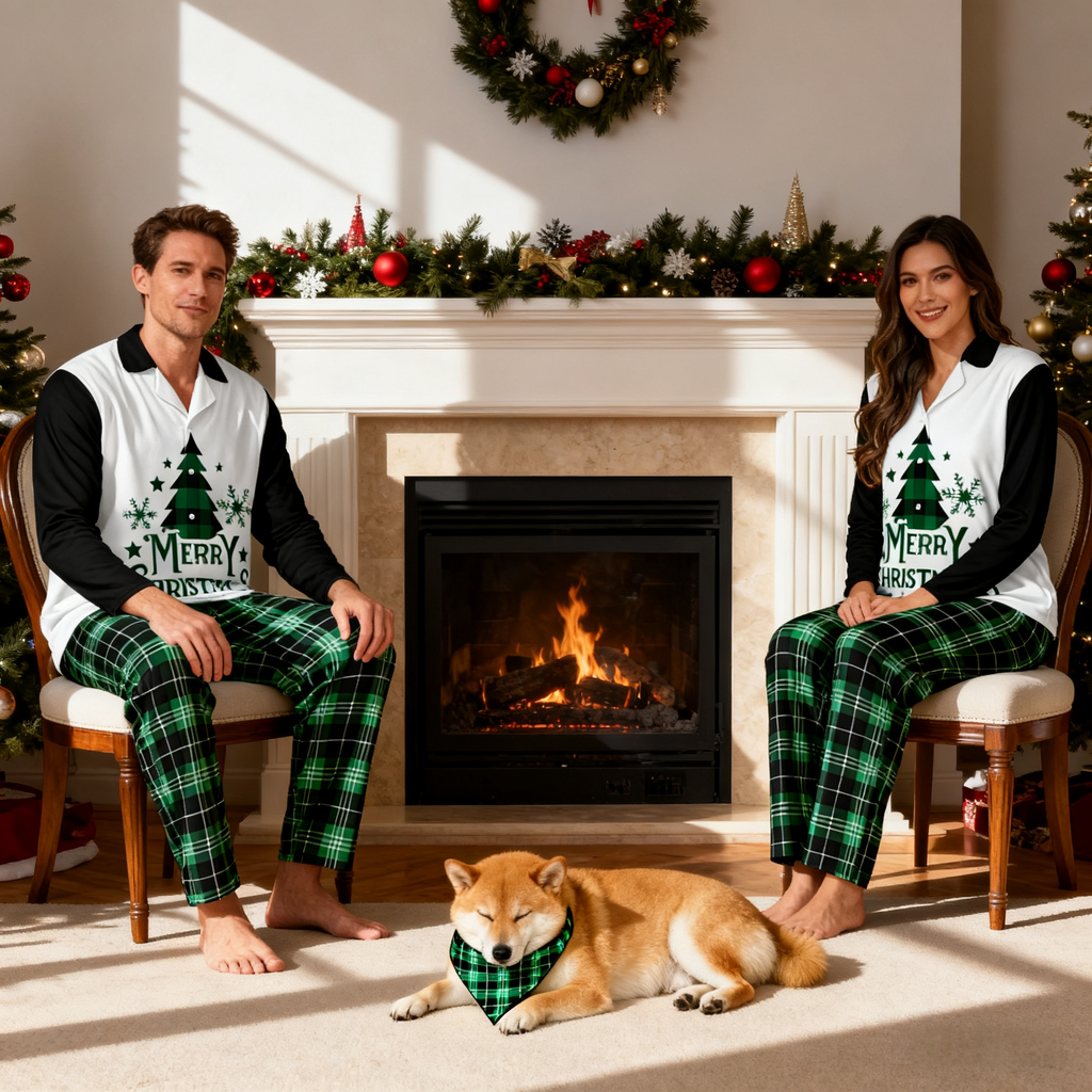 Holiday Green Tree Matching Pajamas