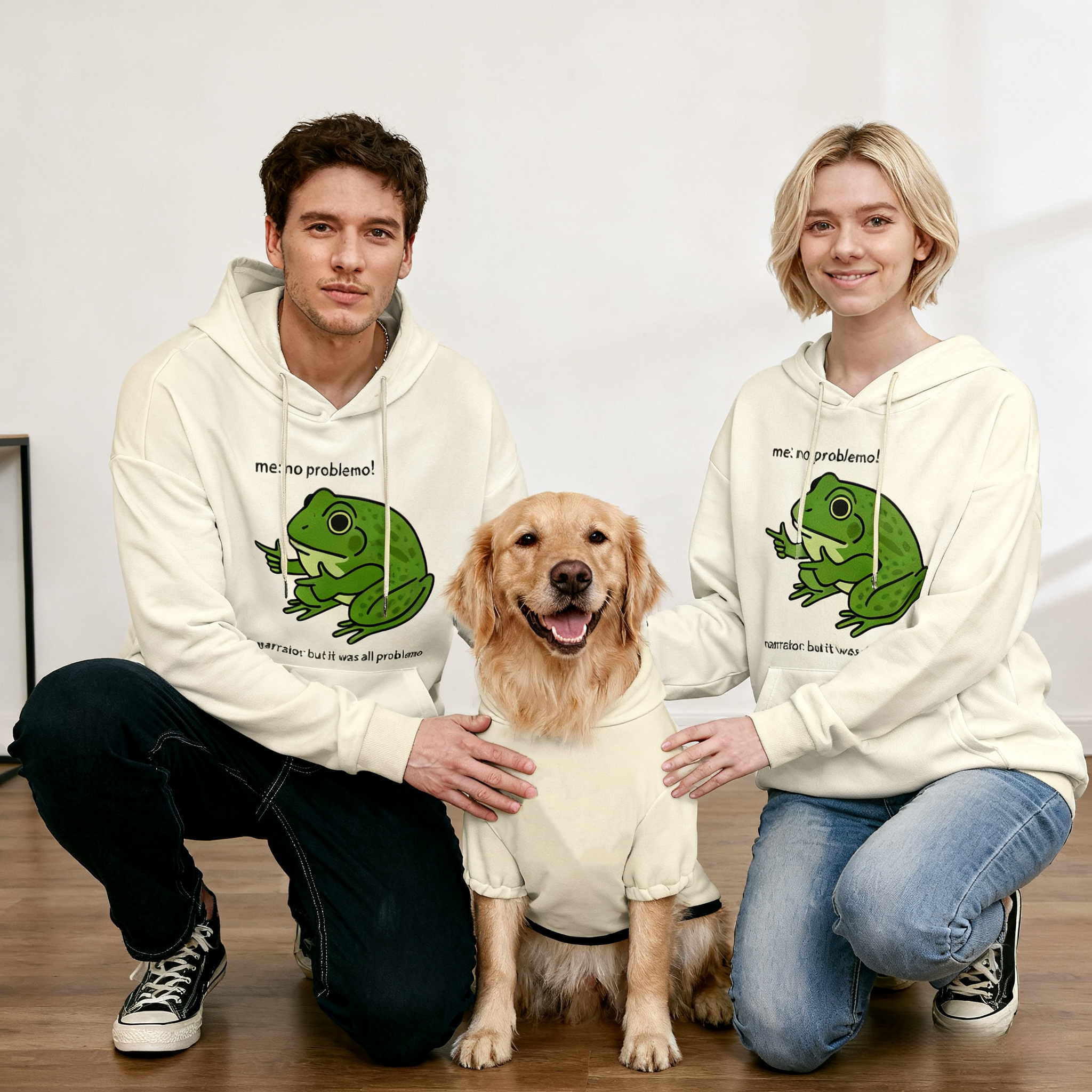 Funny Frog Meme Dog Hoodie