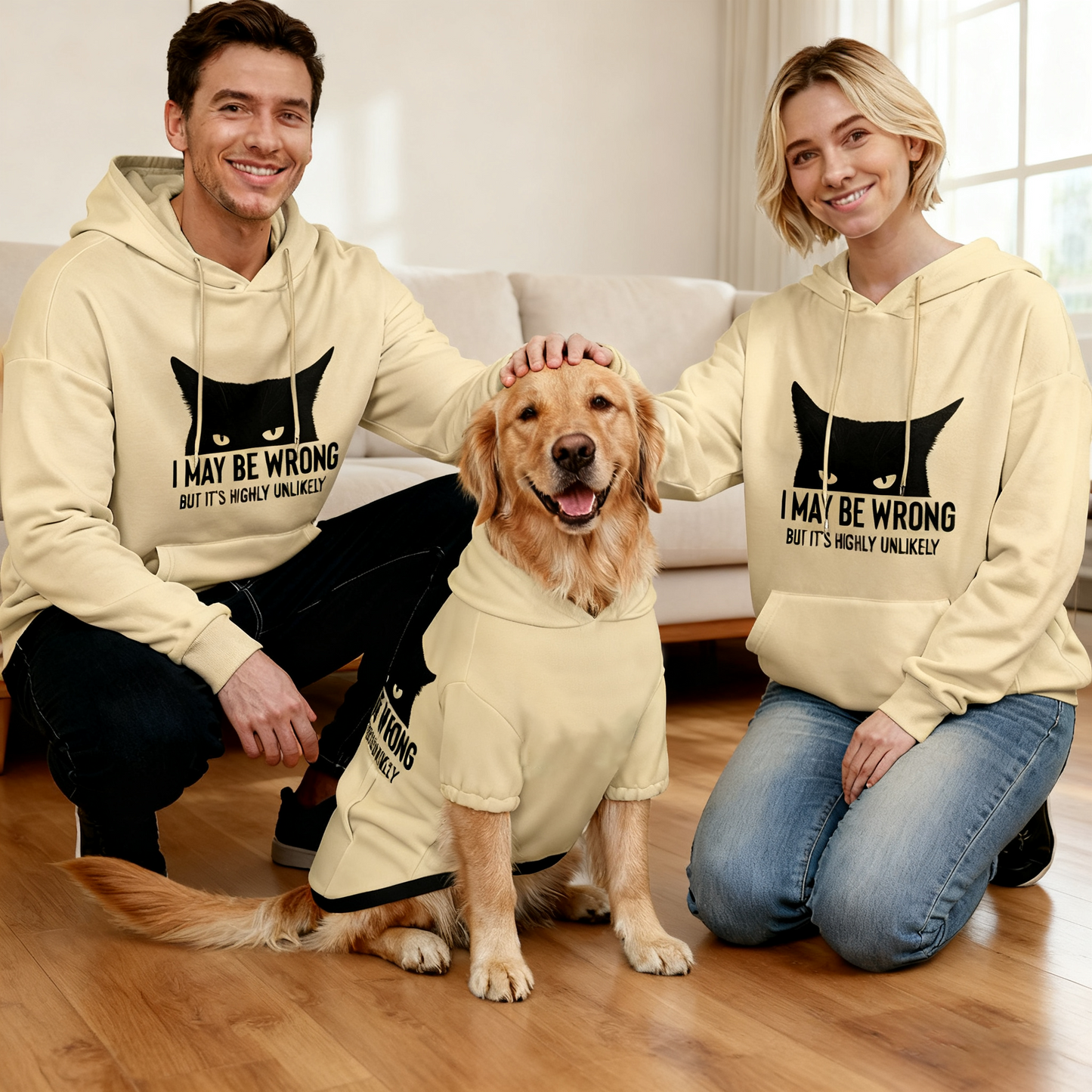 Black Cat Quote Dog Hoodie