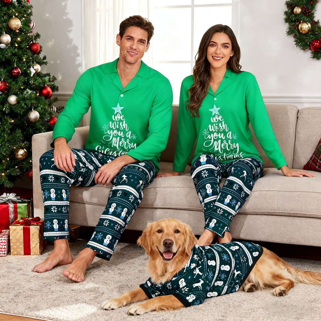 Holiday Merry Wishes Matching Pajamas
