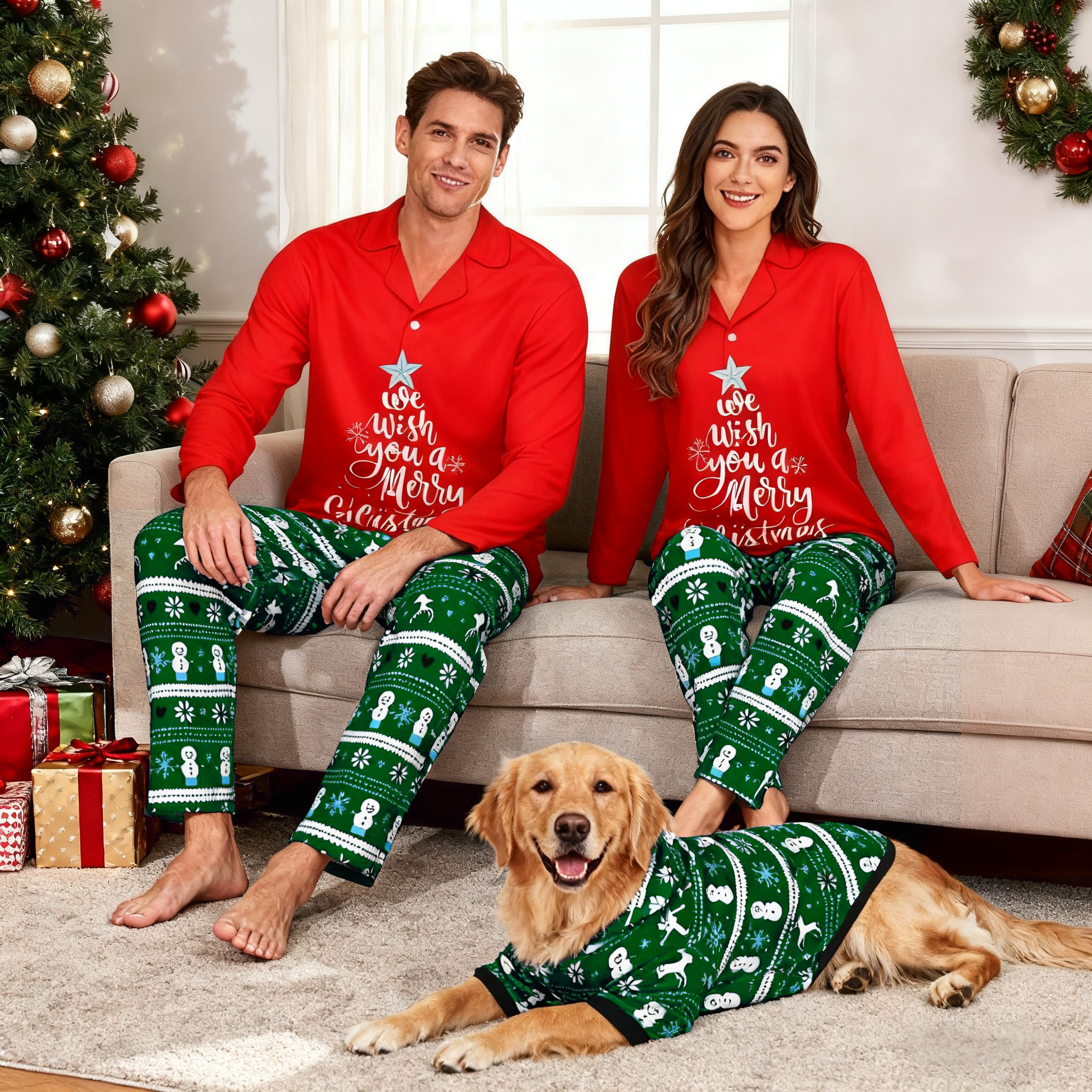 Holiday Merry Wishes Matching Pajamas