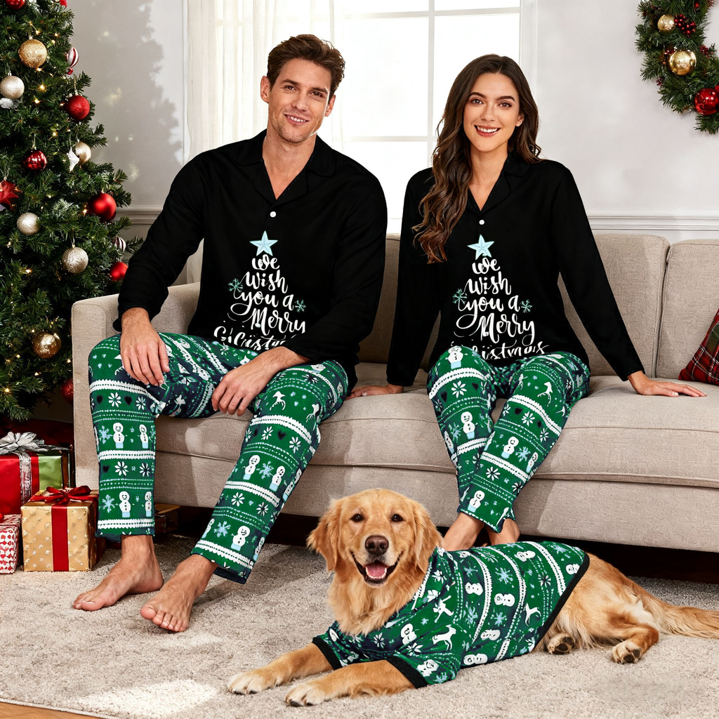 Holiday Merry Wishes Matching Pajamas