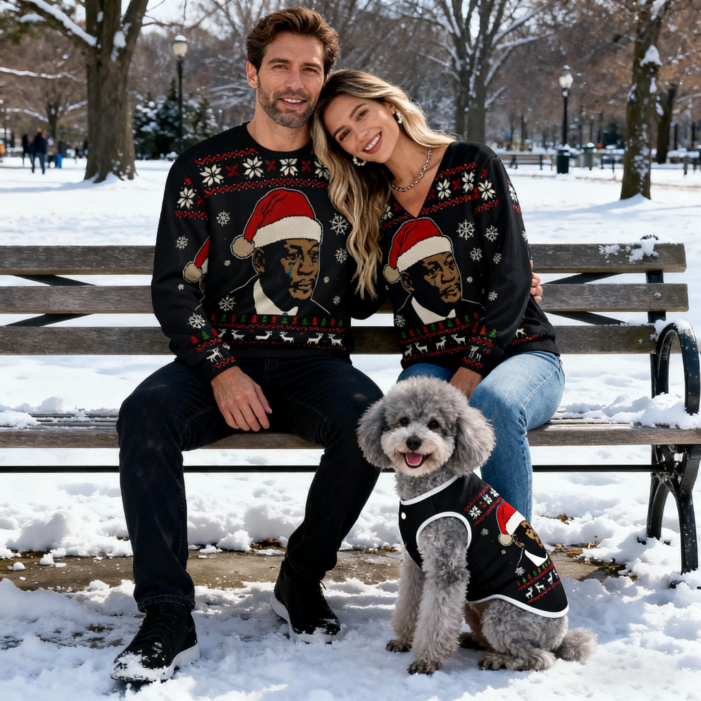 Holiday Santa Portrait Christmas Sweaters