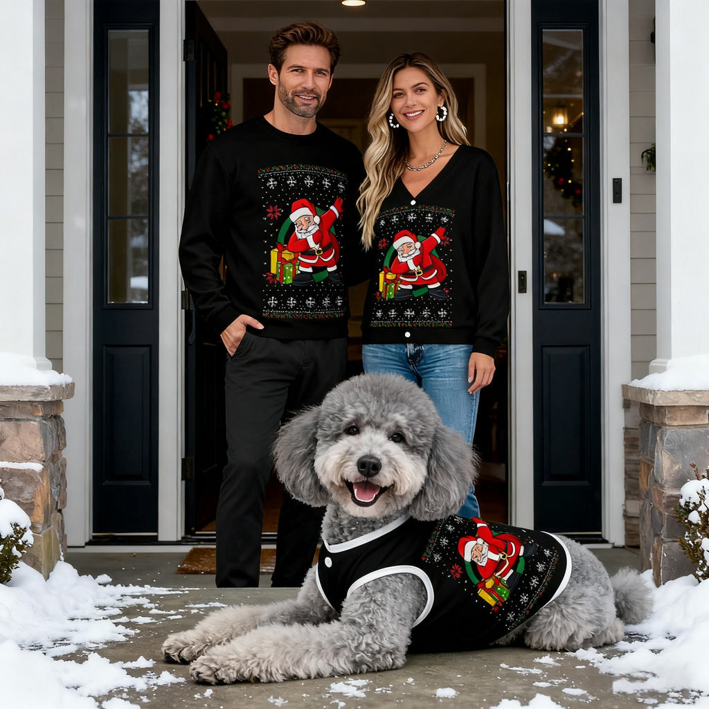 Holiday Dabbing Santa Sweater Set