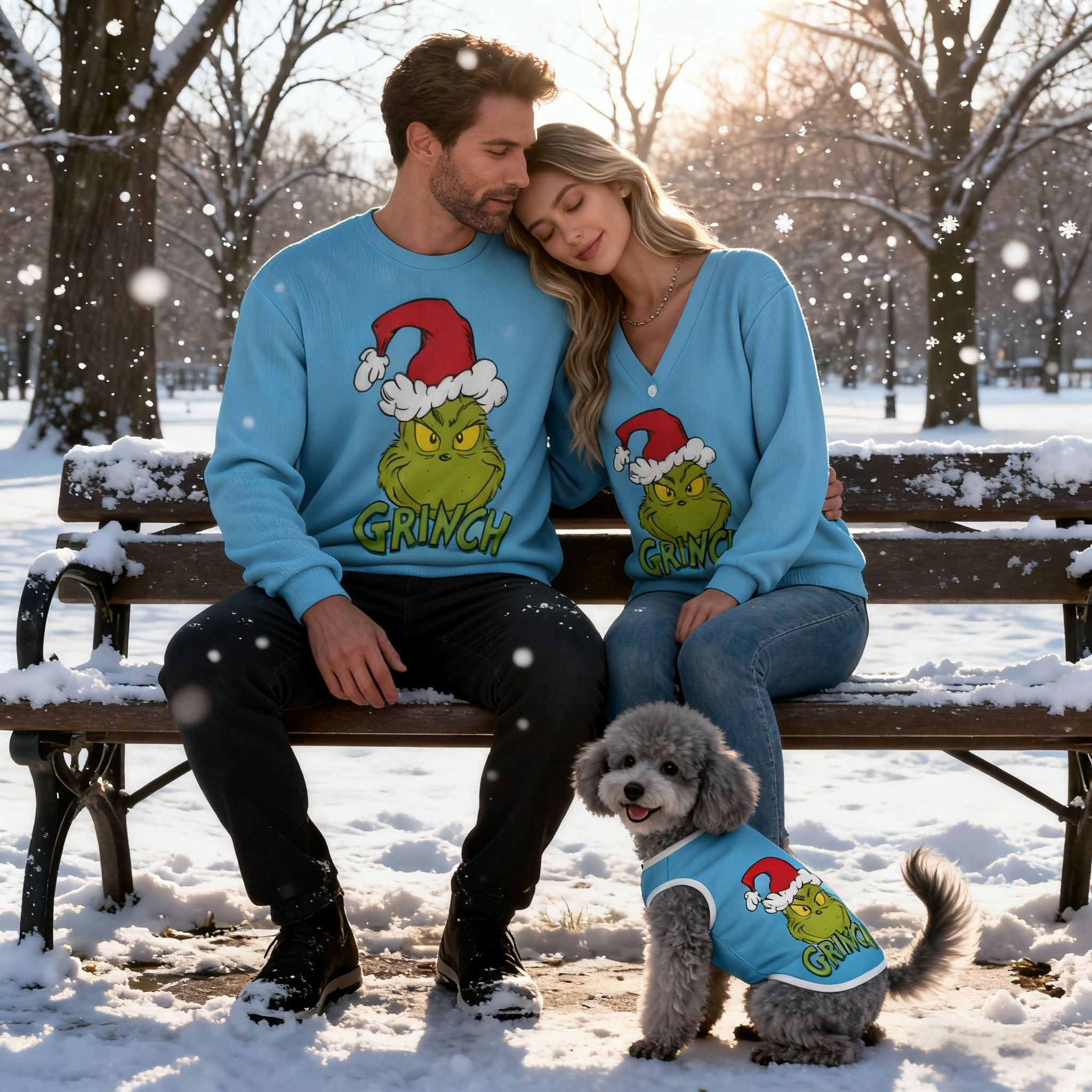Holiday Grinch Face Christmas Sweater