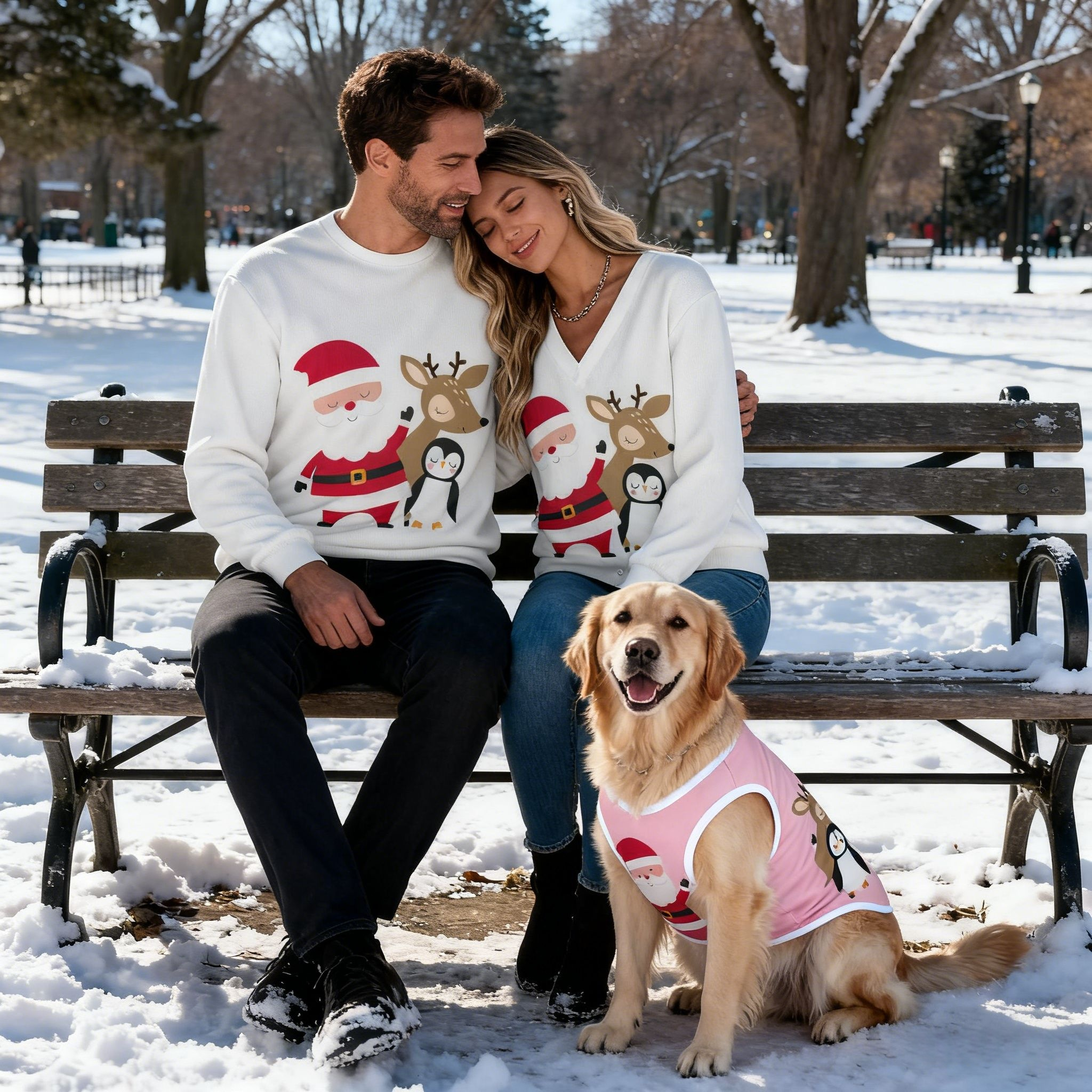 Holiday Santa & Friends Christmas Sweaters
