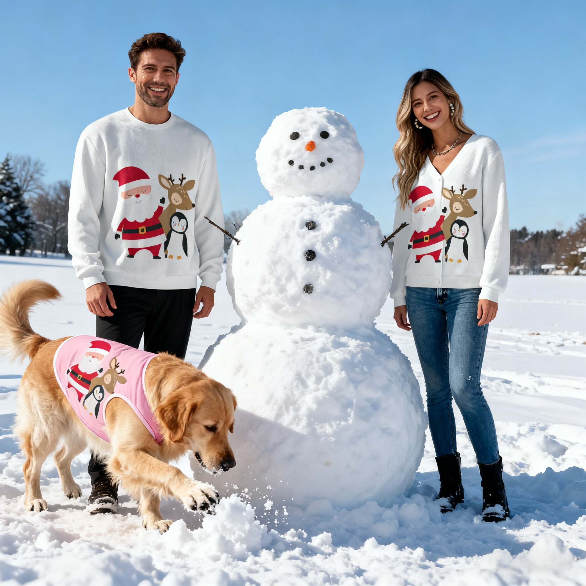 Holiday Santa & Friends Christmas Sweaters