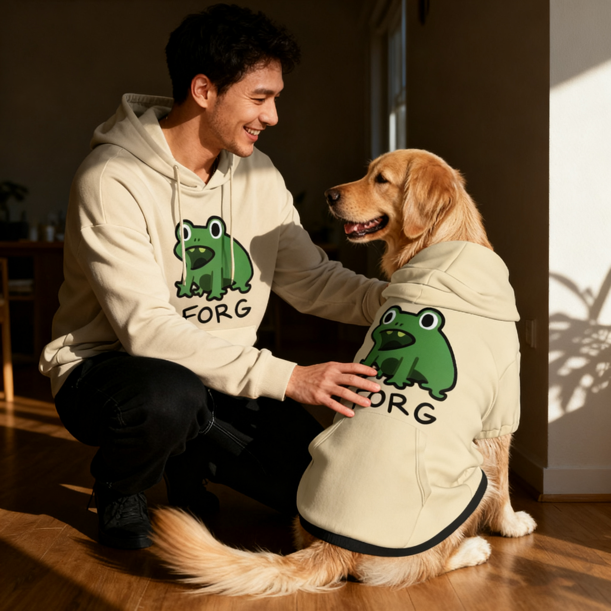 Cute Green Frog Dog Hoodie