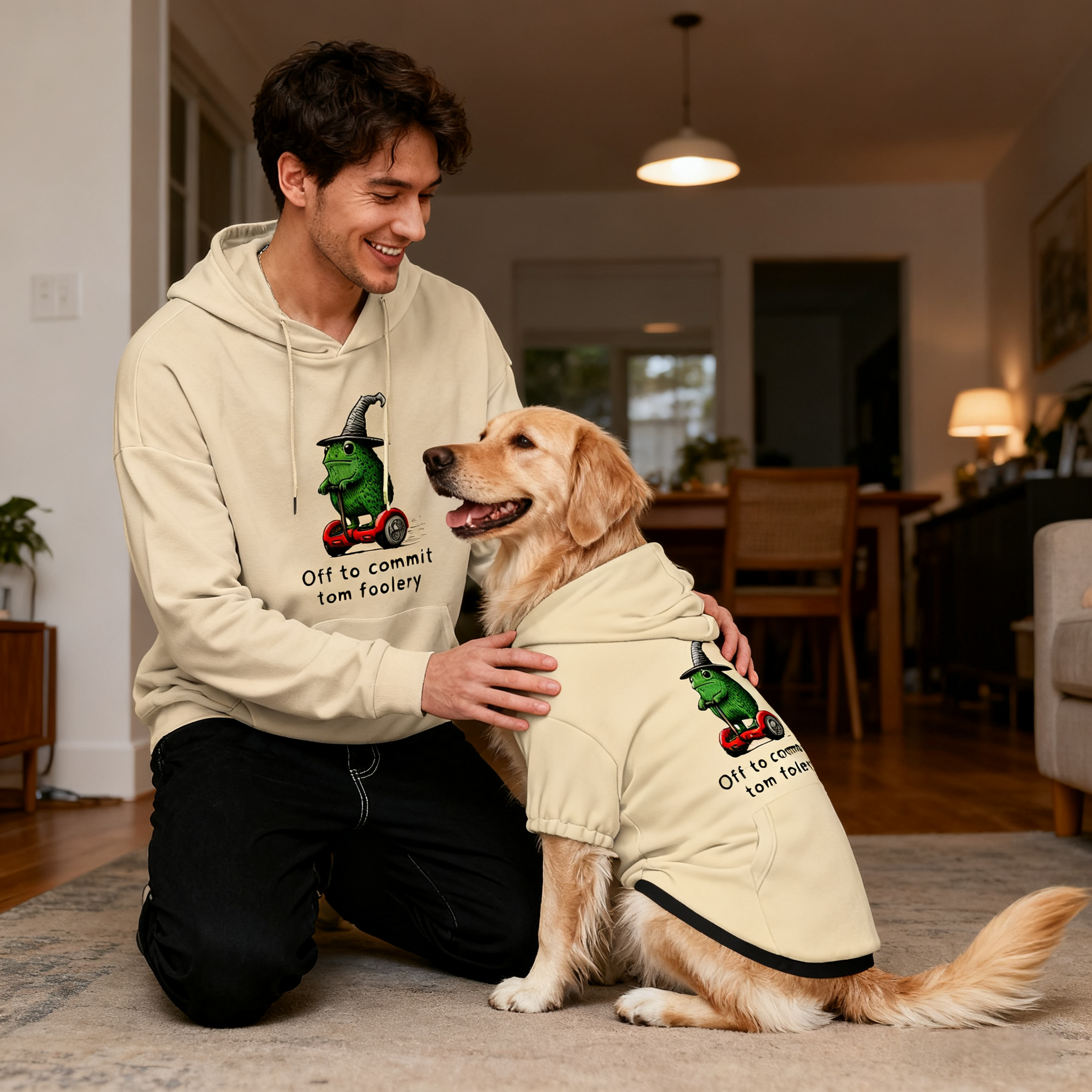 Witch Frog Scooter Dog Hoodie