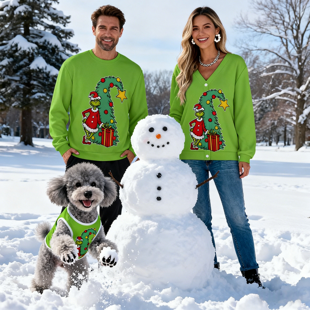Green Grinch Tree Sweater