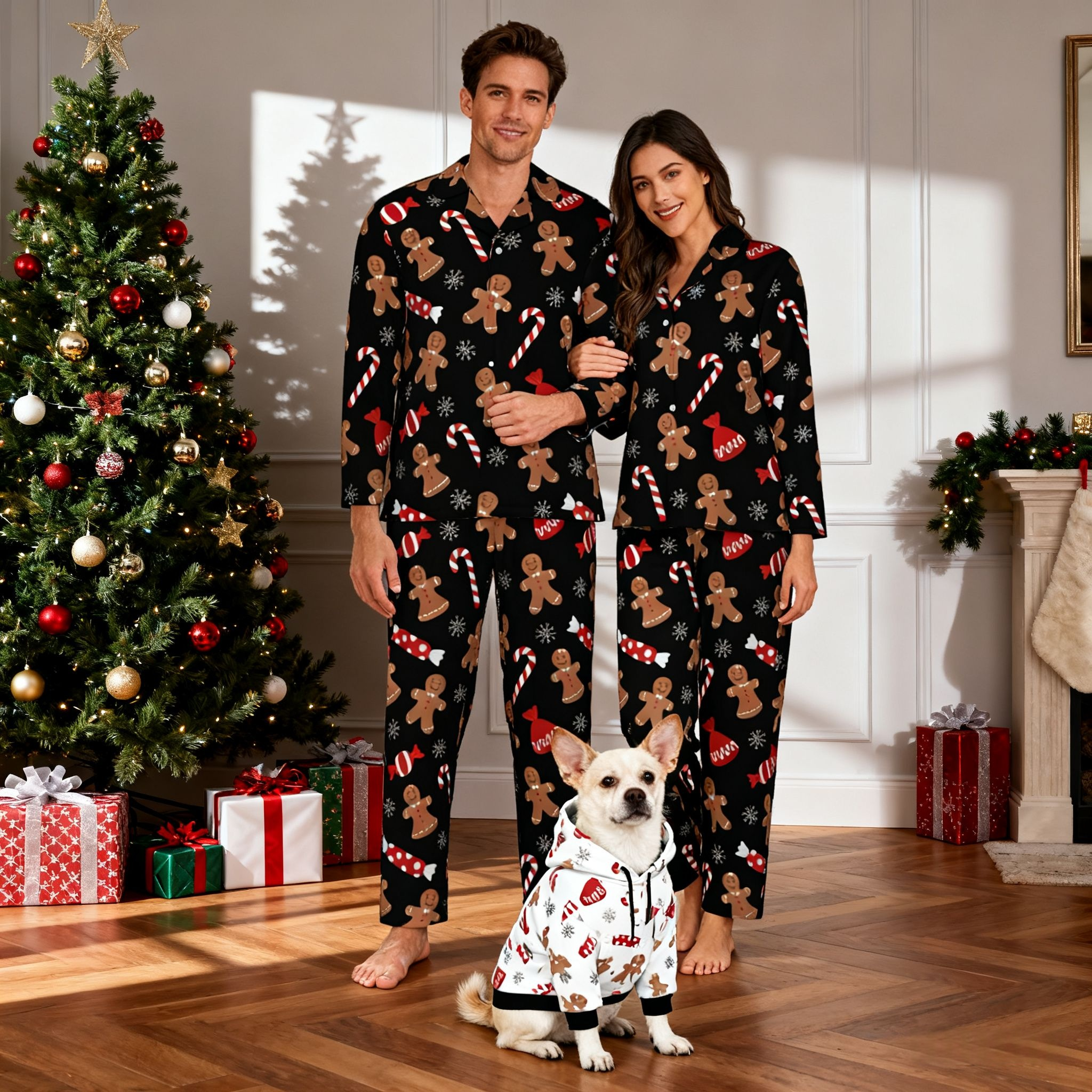 Holiday Gingerbread Fun Matching Pajamas