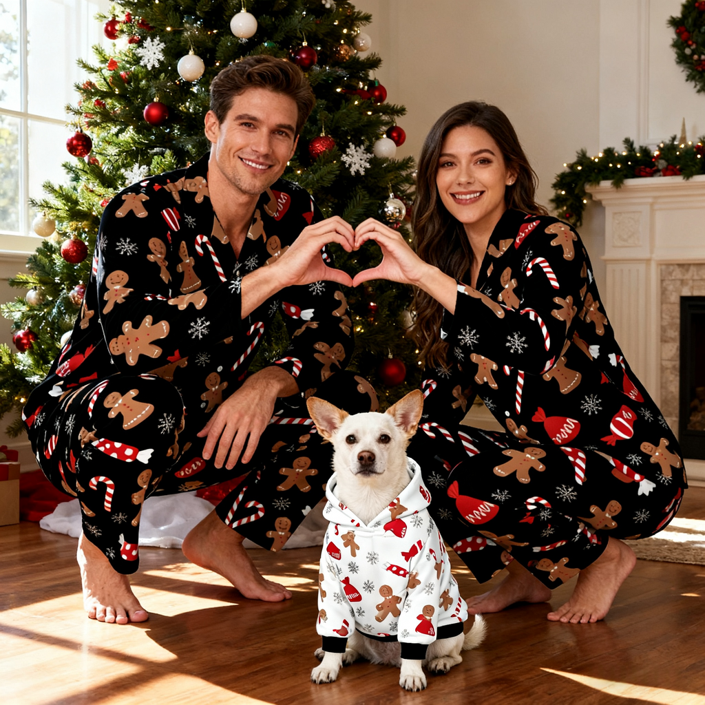 Holiday Gingerbread Fun Matching Pajamas