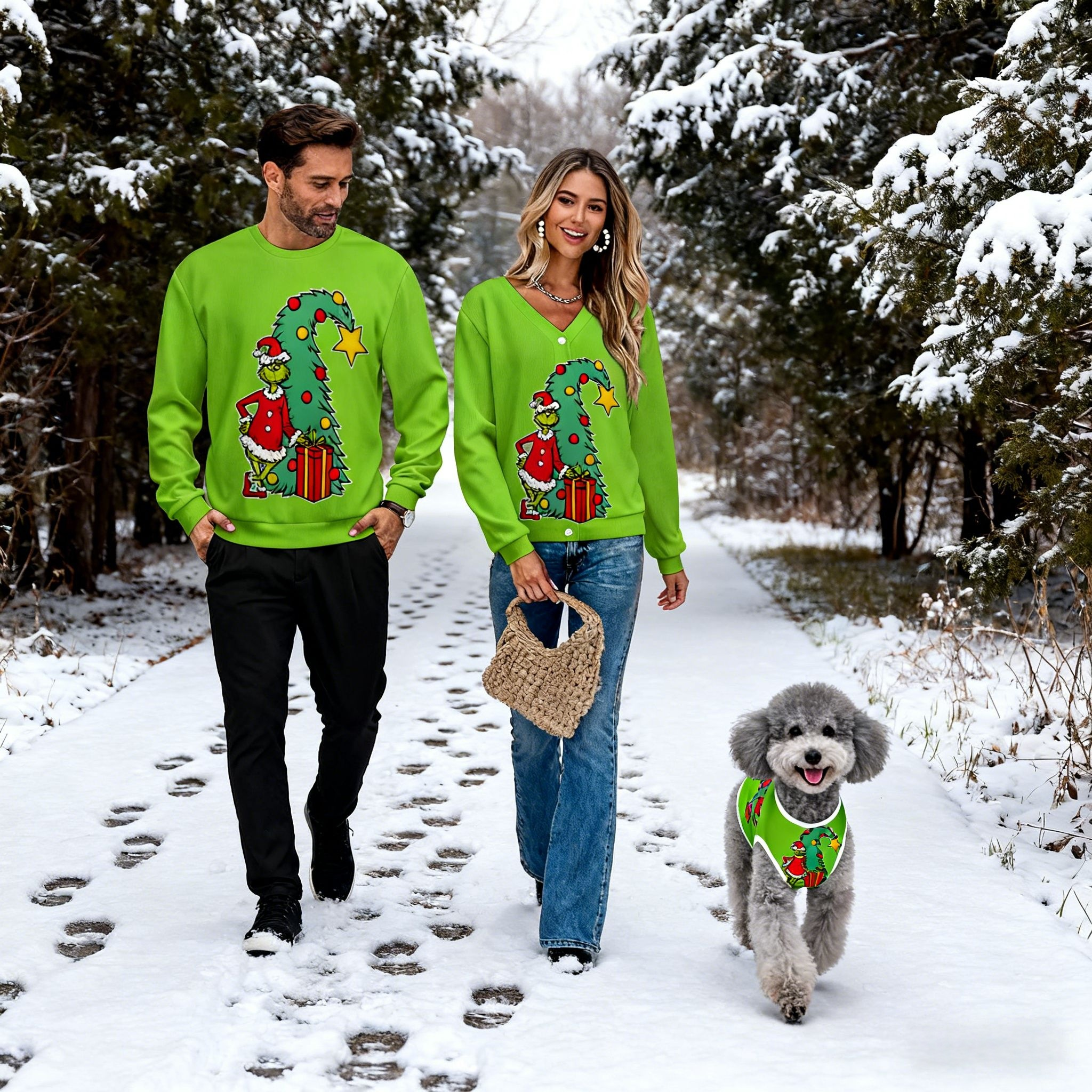 Green Grinch Tree Sweater