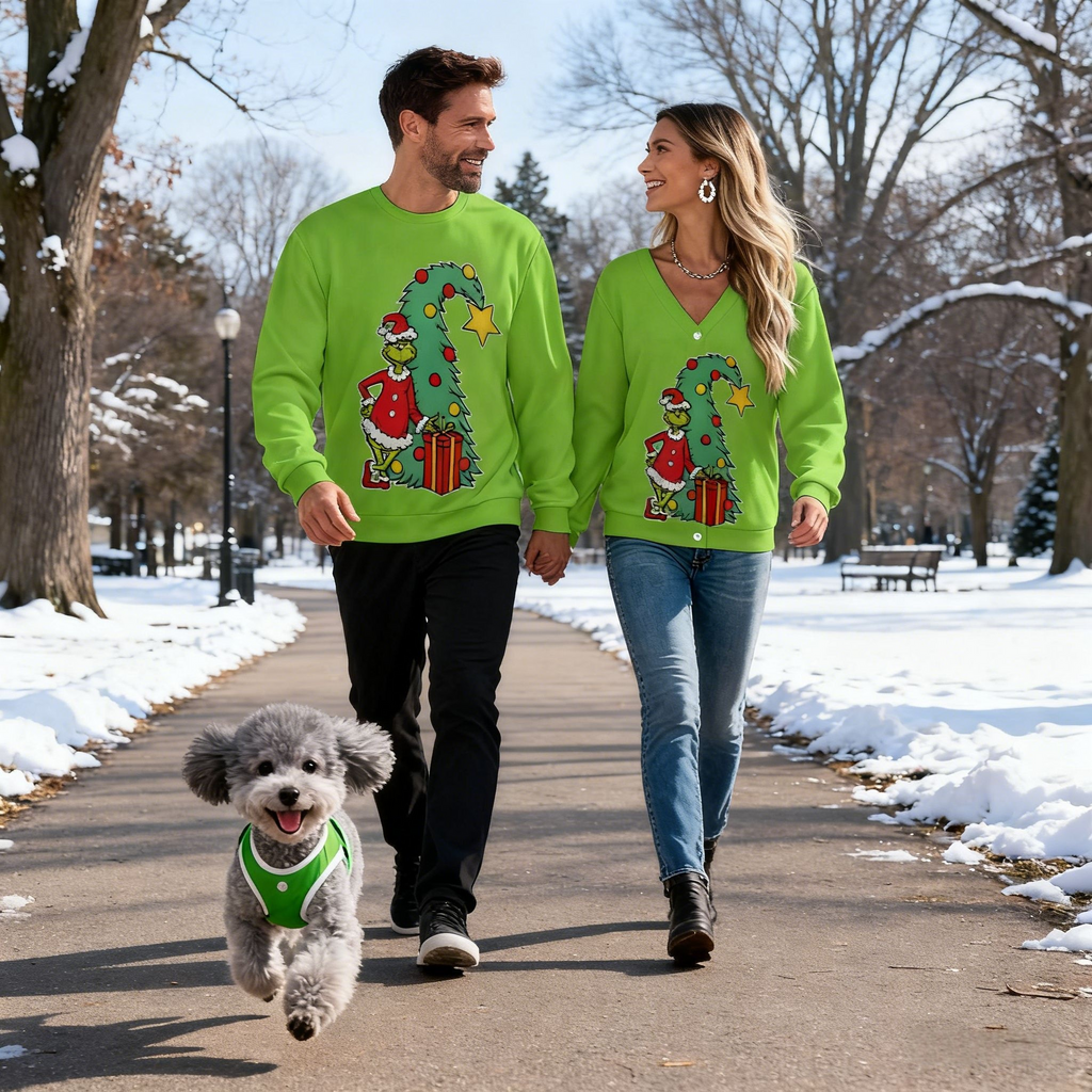 Green Grinch Tree Sweater