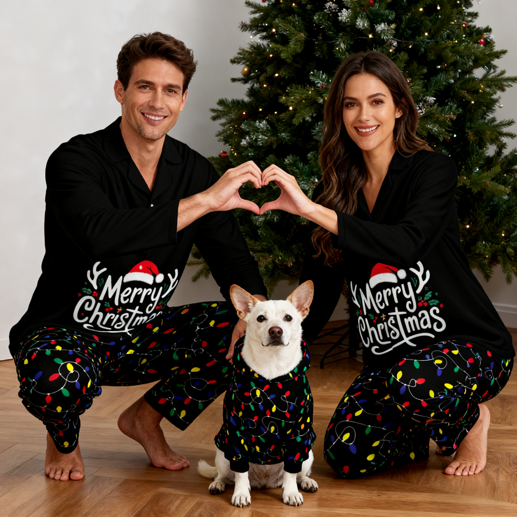 Holiday Twinkle Lights Matching Pajamas